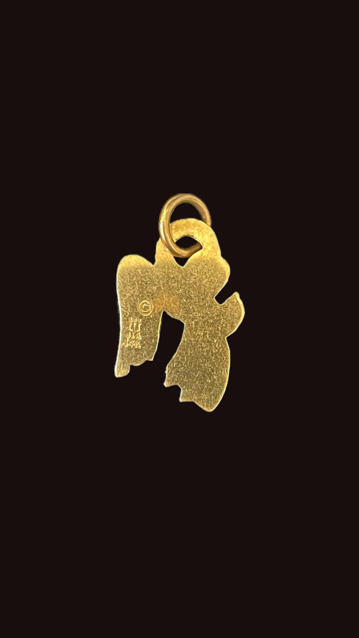 Vintage yellow 14K angel charm