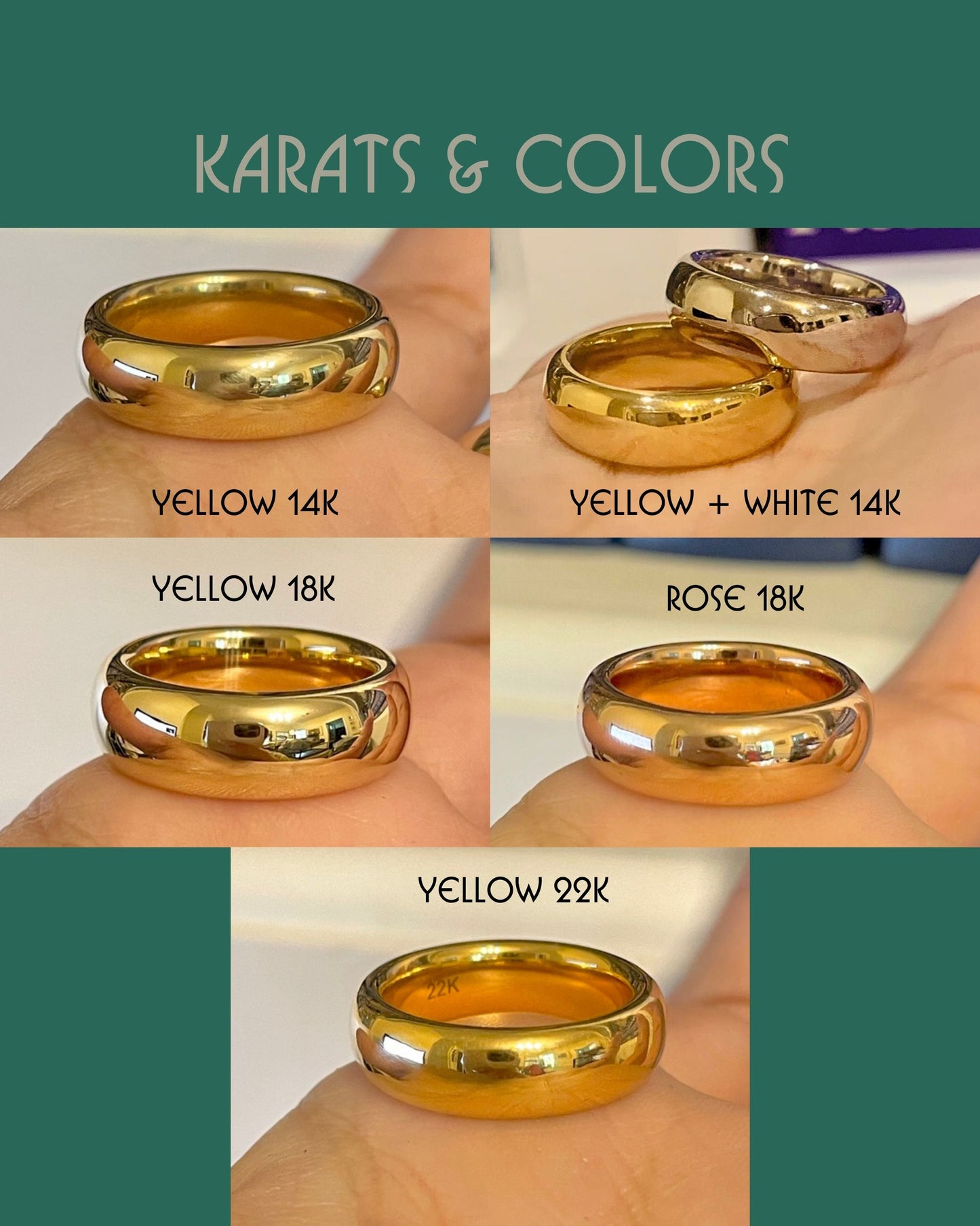 3GOG Chubby Butter Donut Band Preorder Downpayment - Fit size 5.25 thru 7.5 - YELLOW GOLD