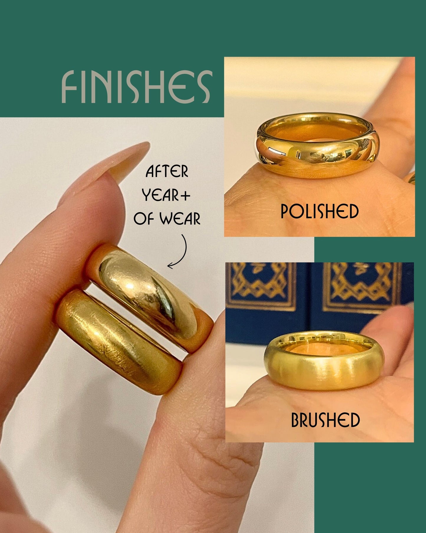 3GOG Chubby Butter Donut Band Preorder Downpayment - Fit size 5.25 thru 7.5 - YELLOW GOLD