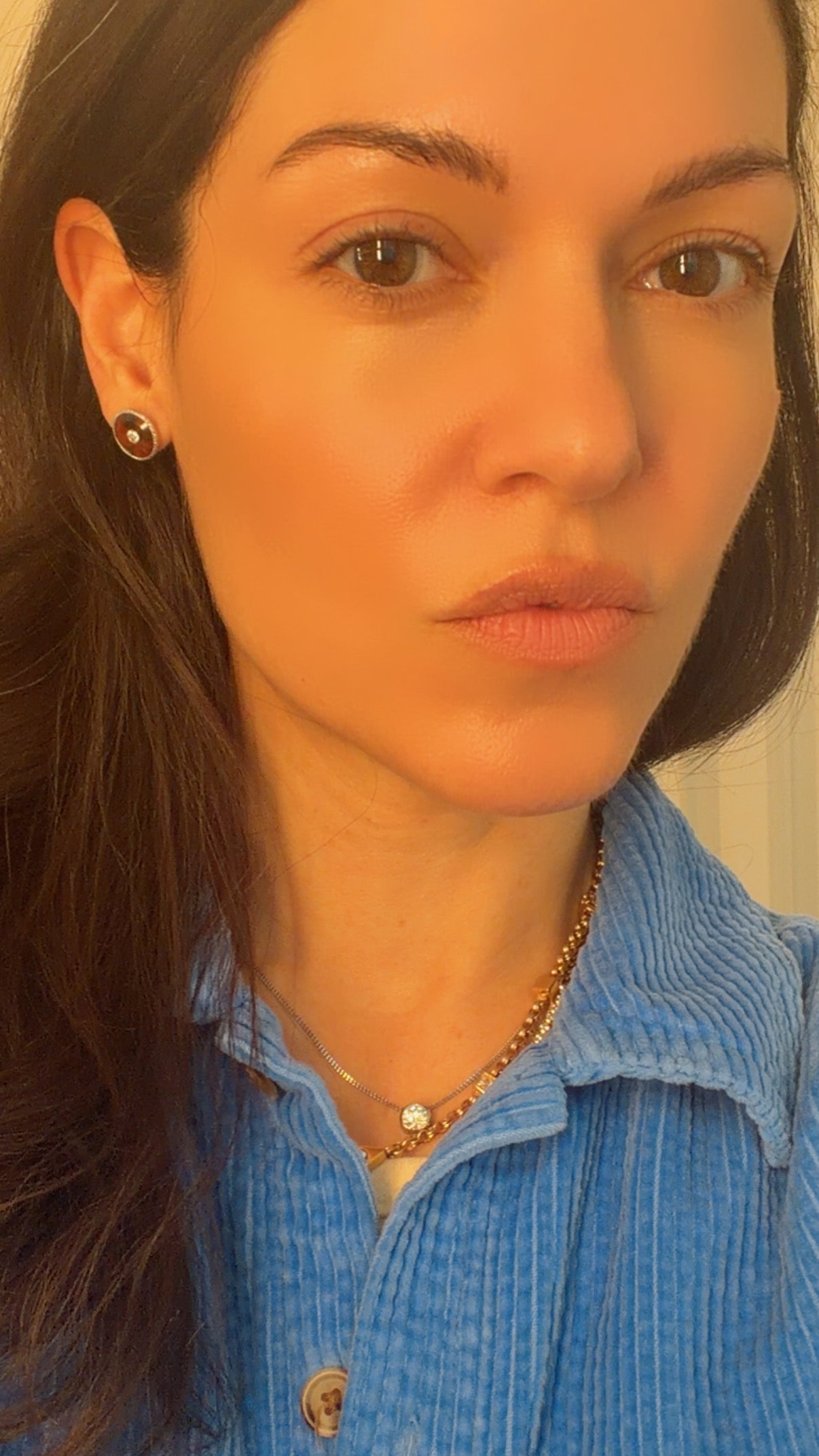 Antique Platinum and yellow 18K agate and .22ctw old European cut diamond post earrings