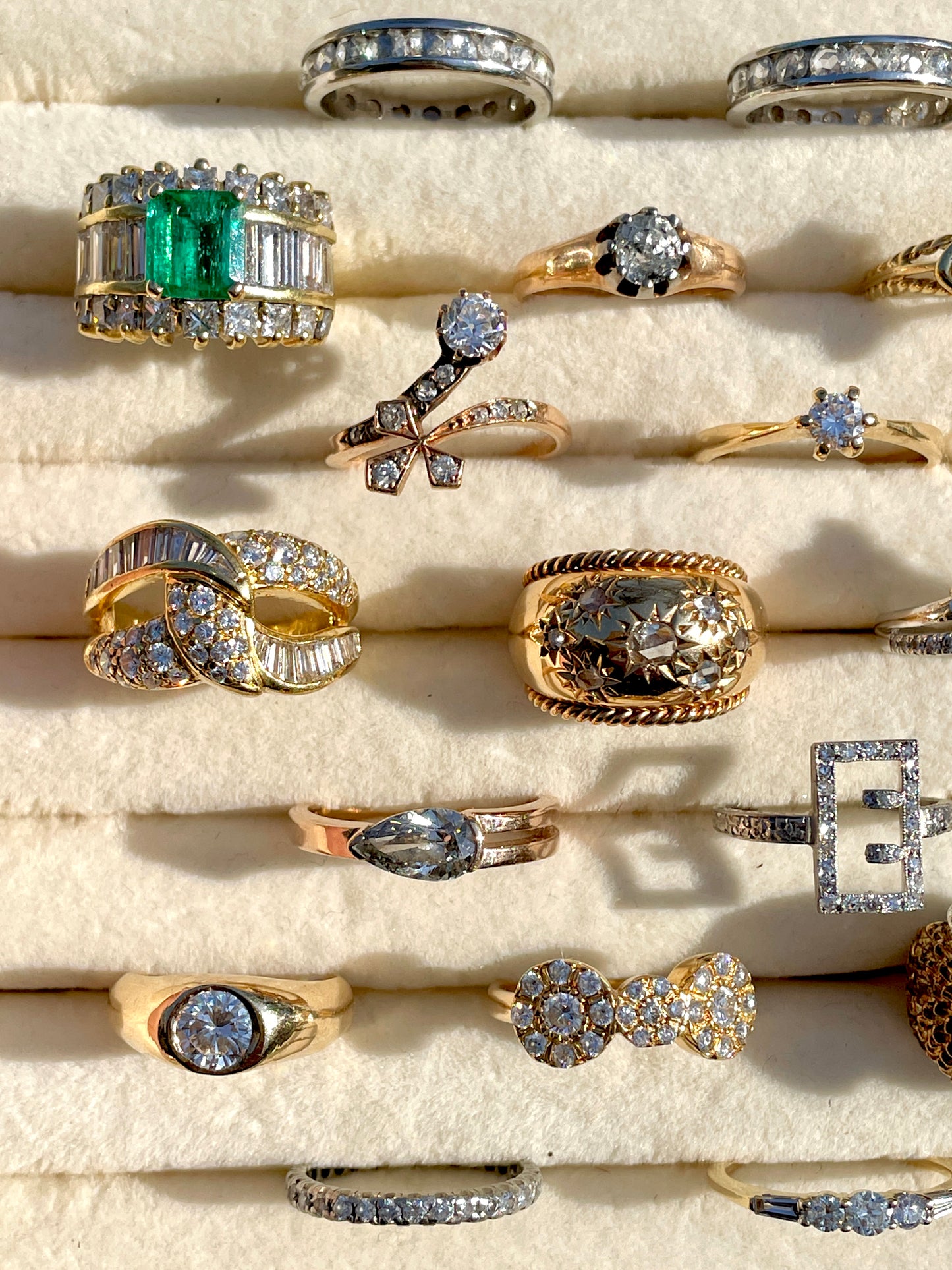 Rose 18K gold approx 1.1 ctw pear cut diamond ring, size 8