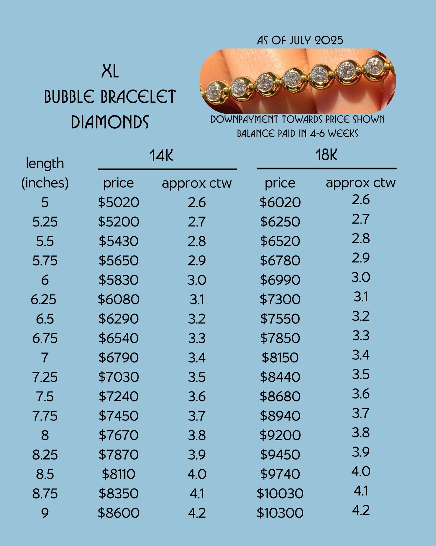 3GOG XL Bubble Bracelet - Diamonds - PREORDER DOWNPAYMENT