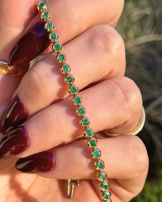 3GOG 14K Original Bubble Bracelet - Emerald, Ruby, or Sapphire - PREORDER DOWNPAYMENT