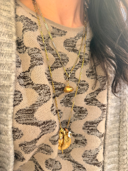 Vintage yellow 14k gold bell charms