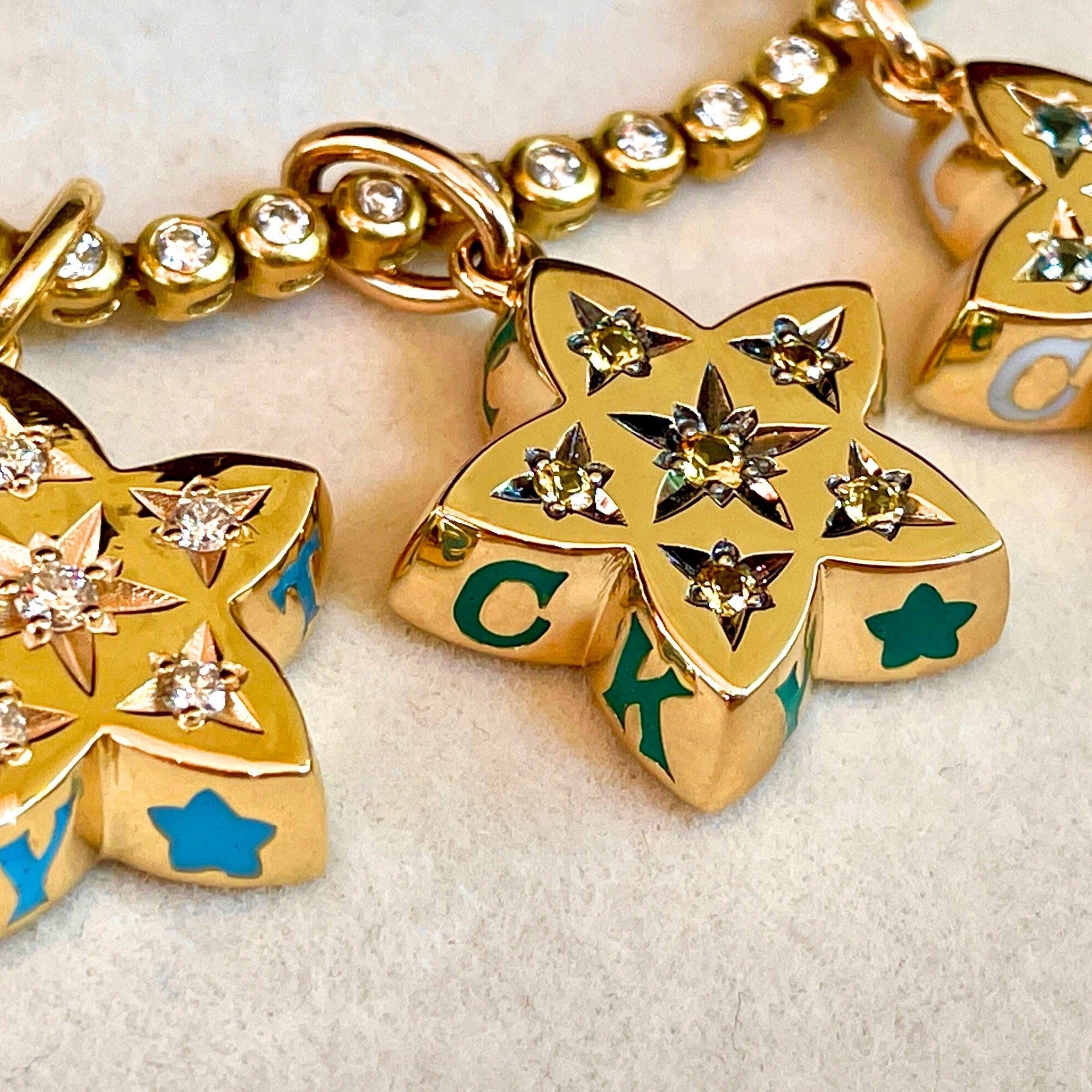 3GOG Original Lucky Star Pendant 3 Graces of Gold