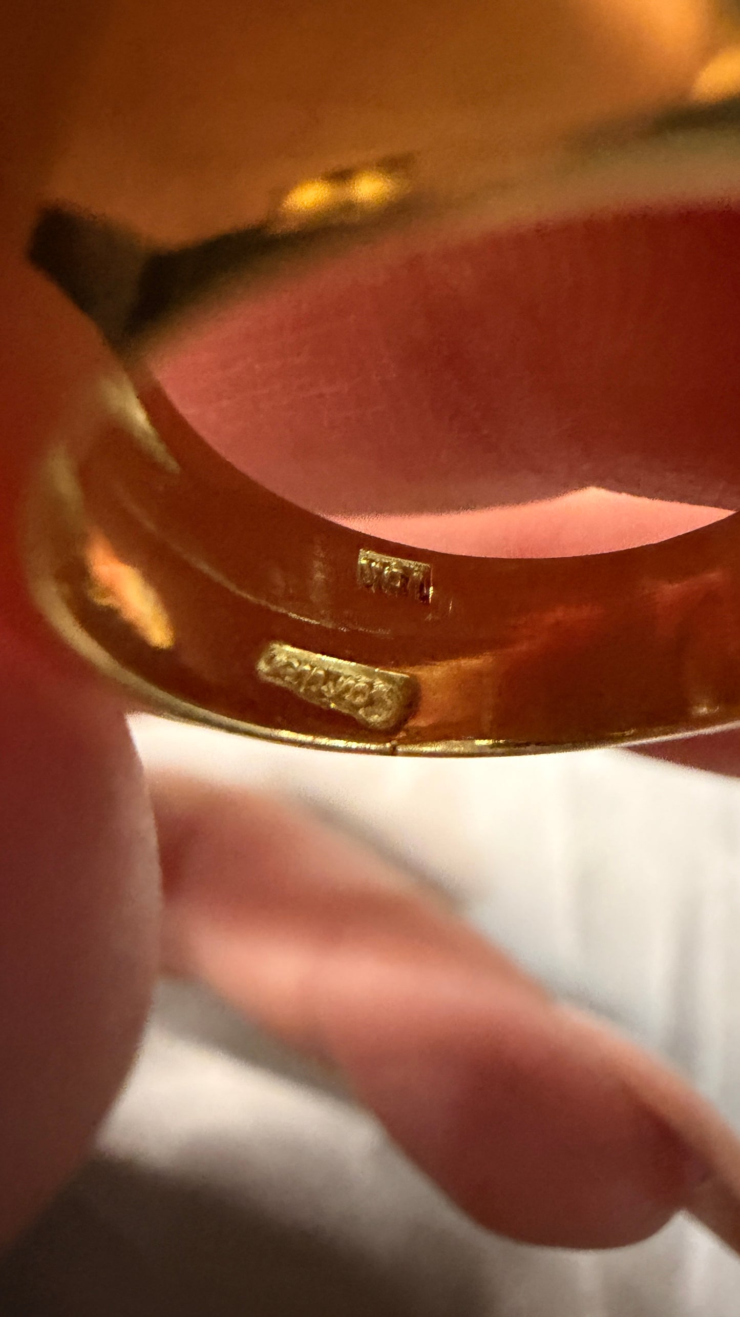 Vintage yellow 18K and diamond Cartier Paris square motif ring, size 4.25