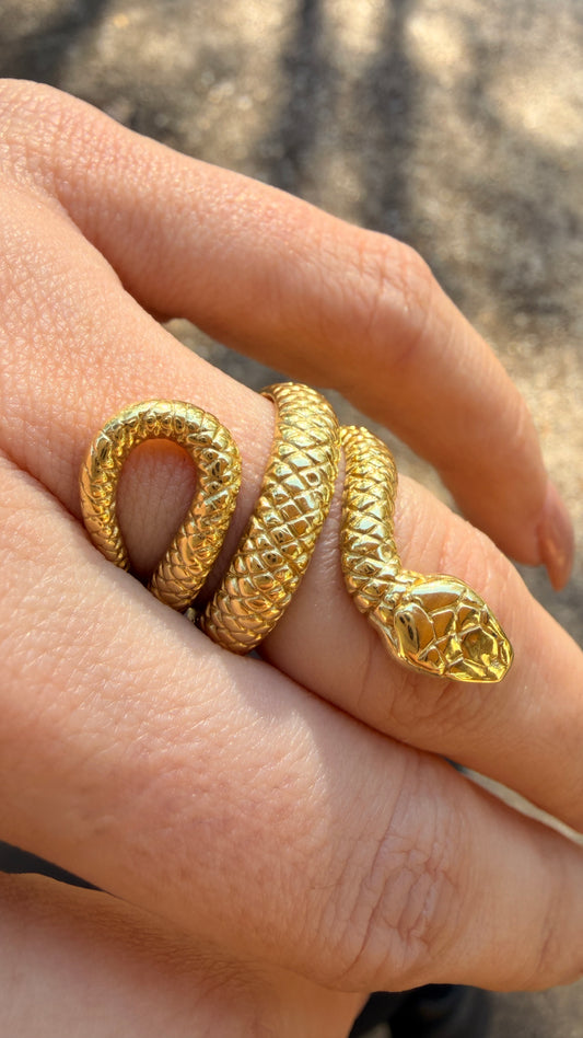 3GOG original yellow 18K Snake wrap ring - Ready to ship Dec 2025