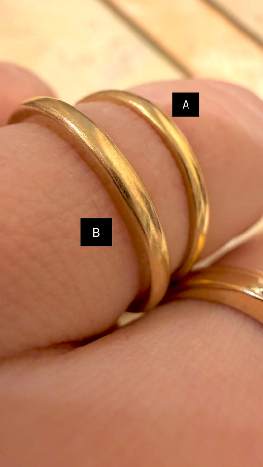 Vintage yellow 14K stacker bands