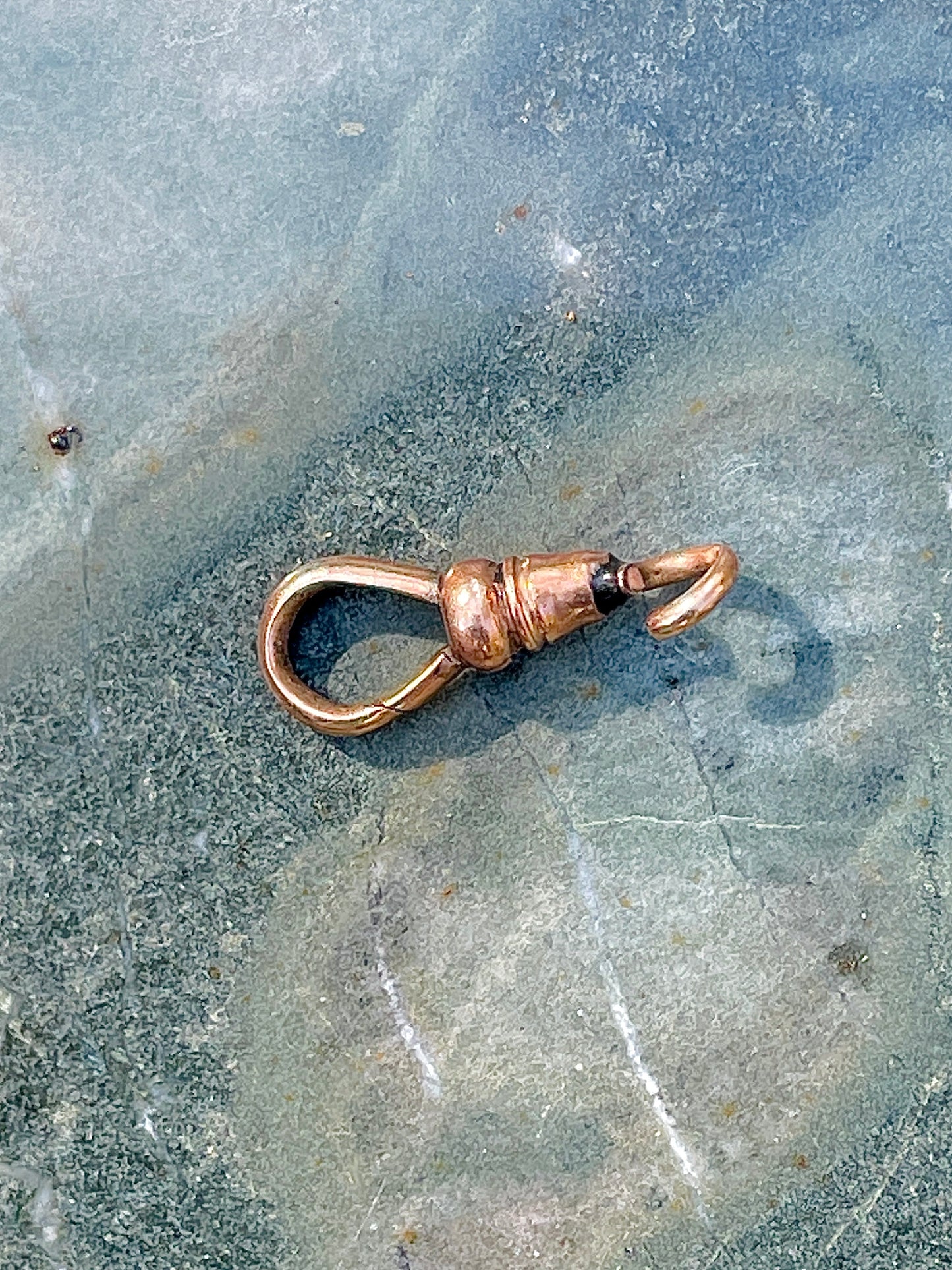 Antique rose 14K dog clip clasp