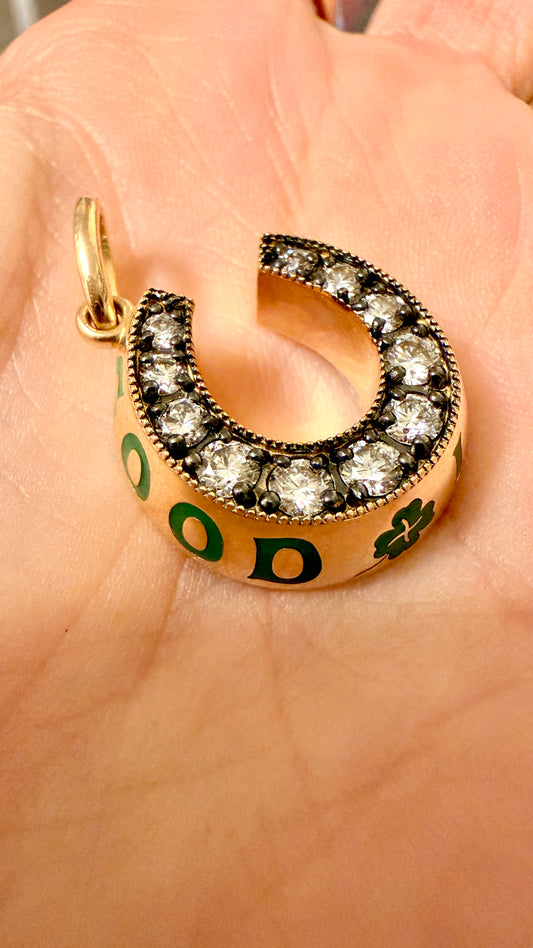 3GOG original yellow 14K Good Luck Horseshoe Pendant 4 - Ready to ship Dec 2025