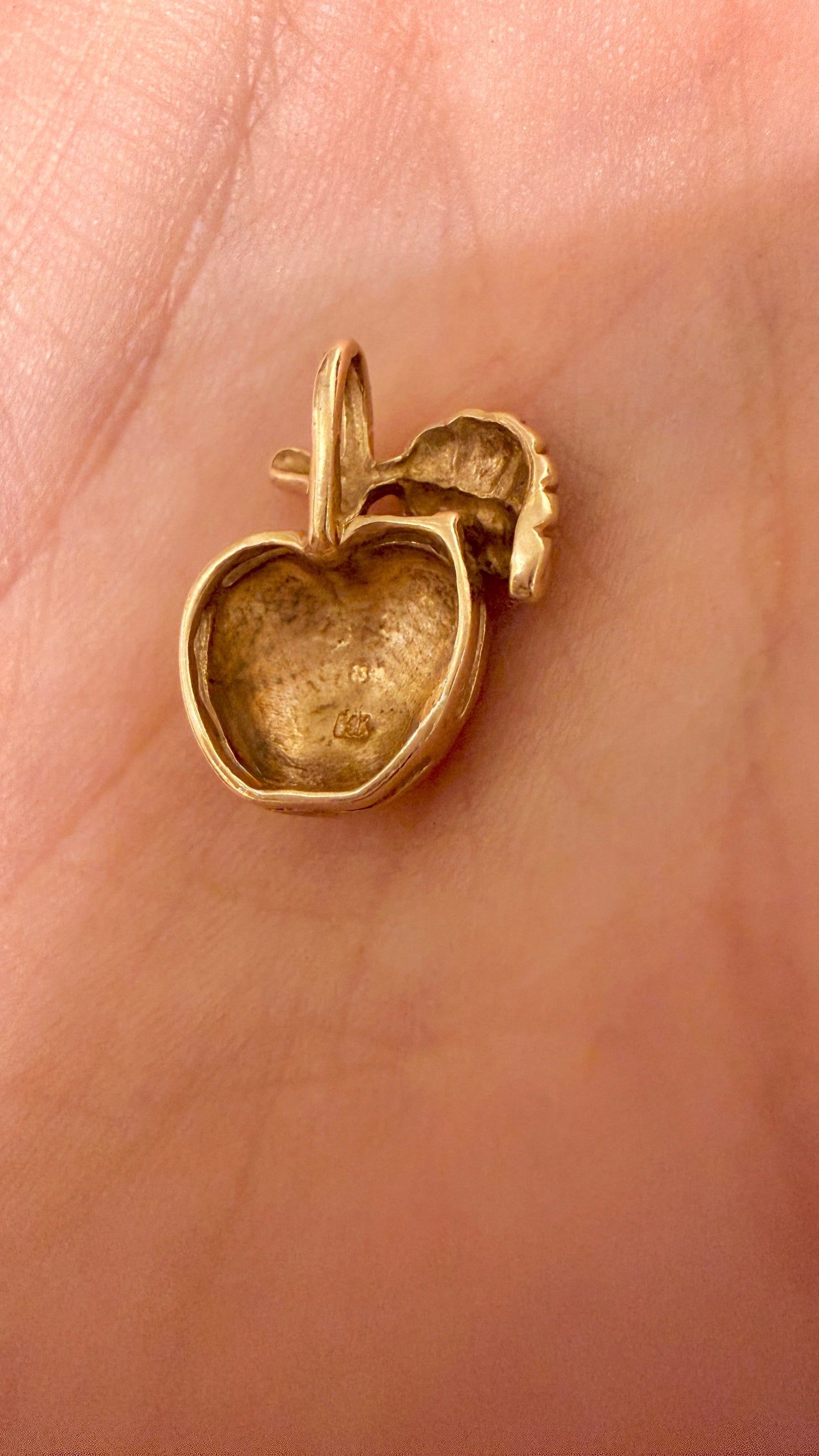 Vintage yellow 14K Apple fruit charm