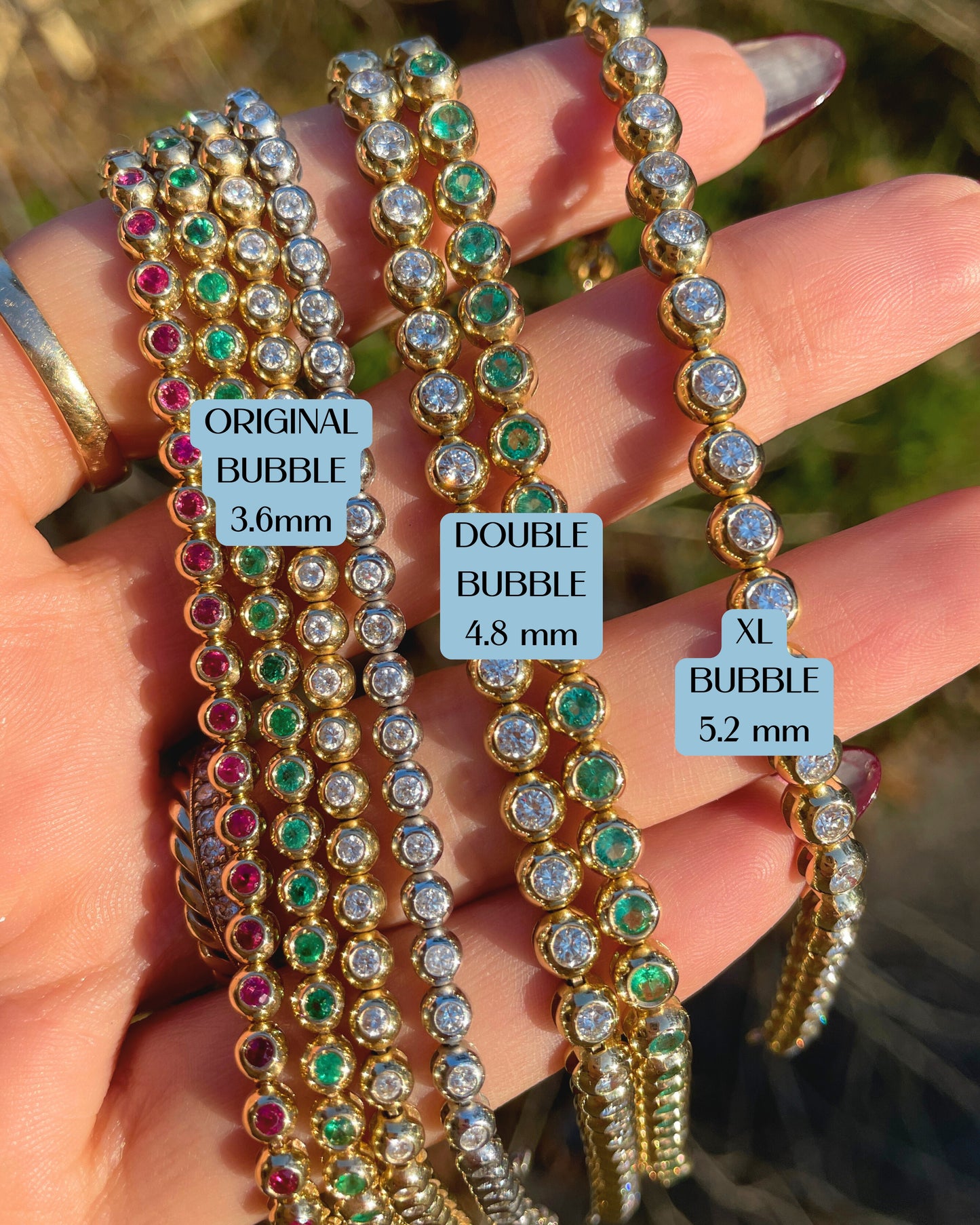 3GOG Double Bubble Bracelet - Diamonds - PREORDER DOWNPAYMENT