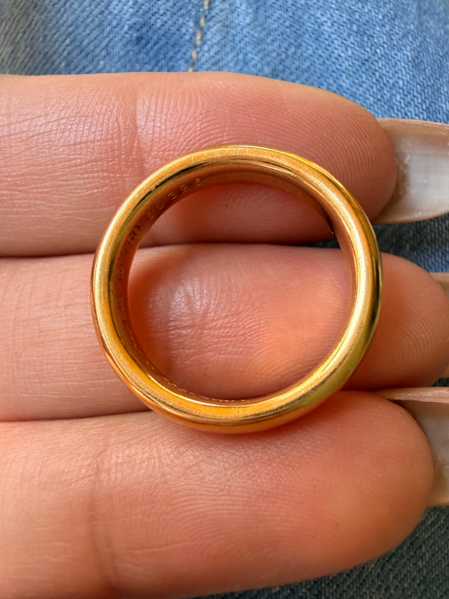 Vintage yellow 18K gold Van Cleef & Arpels donut band, size 6.5 fit