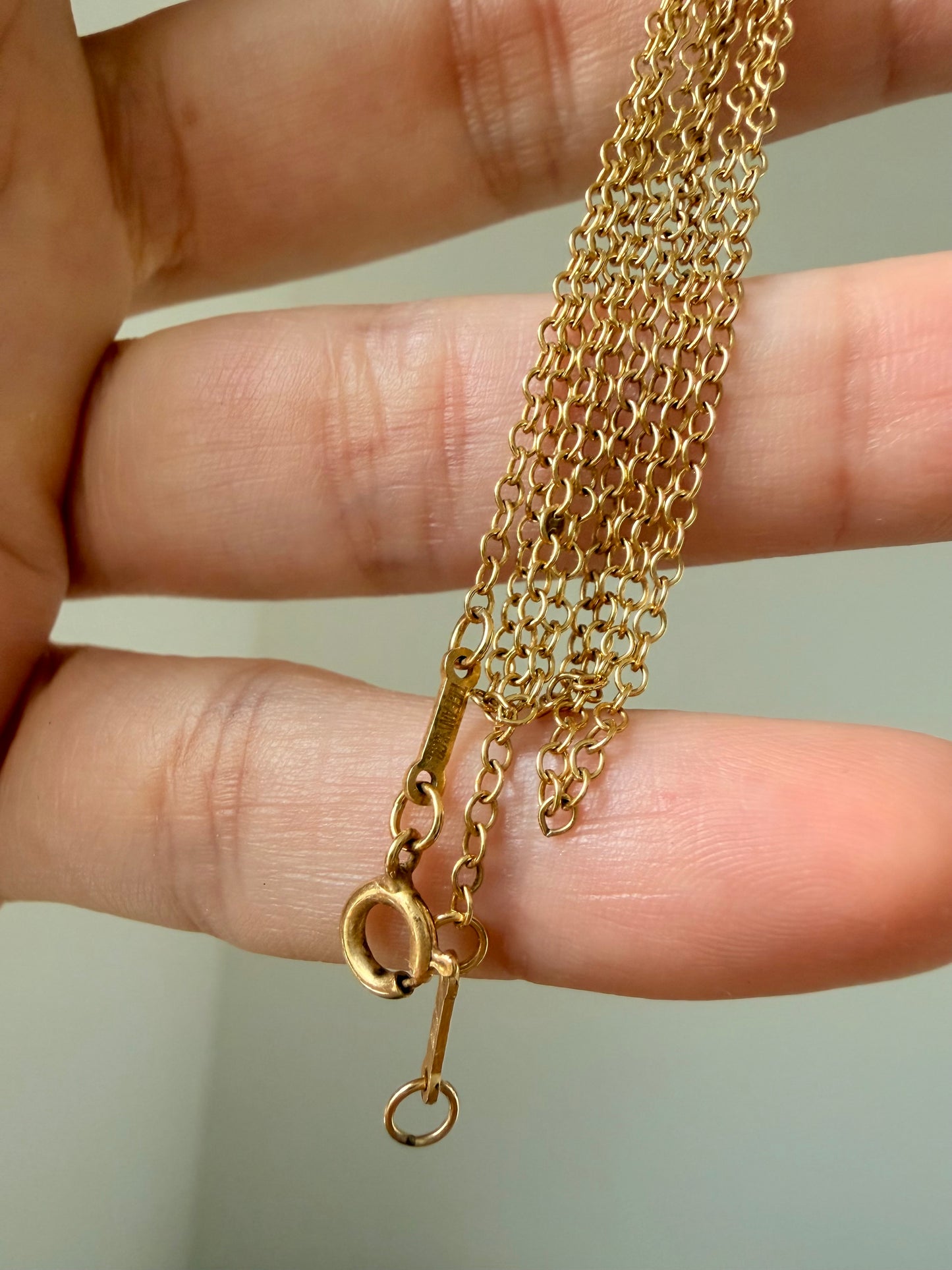 Vintage yellow 18K Elsa Peretti for Tiffany & Co cable link chain, 30.25 inch