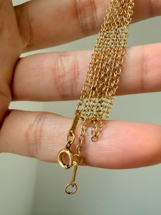 Vintage yellow 18K Elsa Peretti for Tiffany & Co cable link chain, 30.25 inch