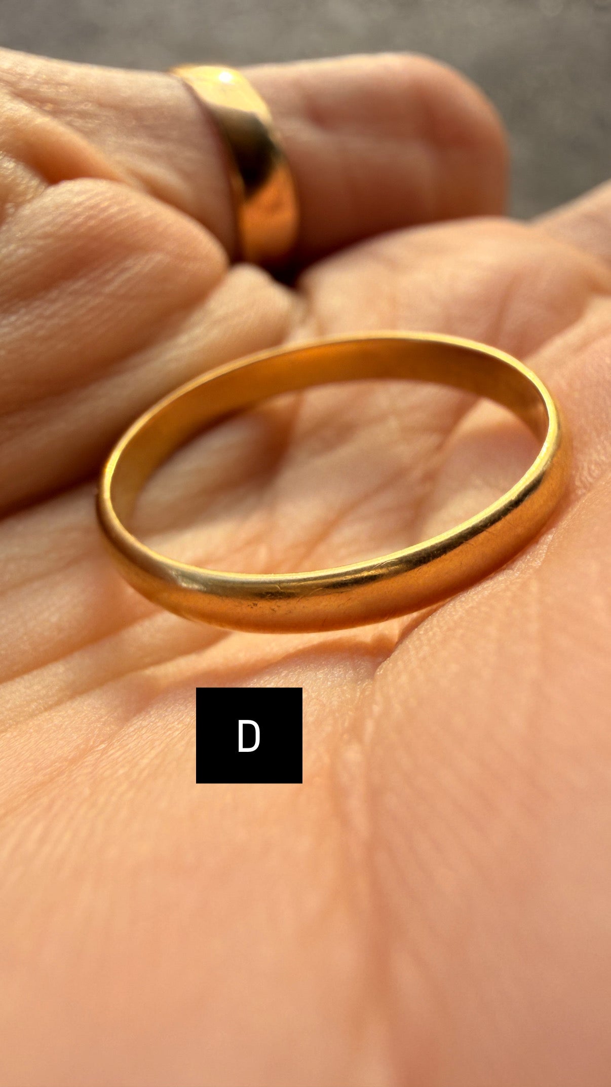 Vintage yellow 18K stacker bands (some French)