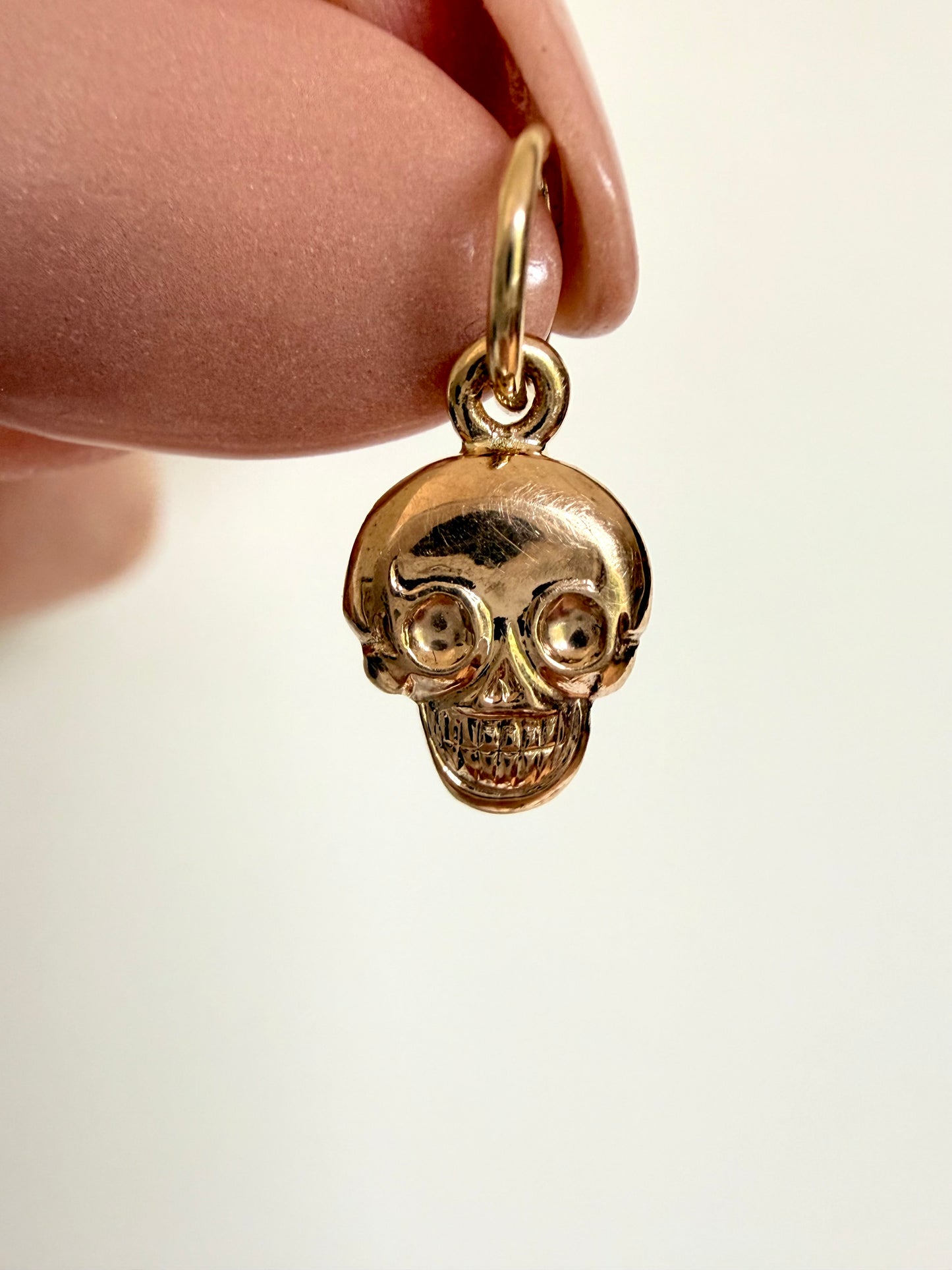 Vintage Yellow 14k/10K skull charm