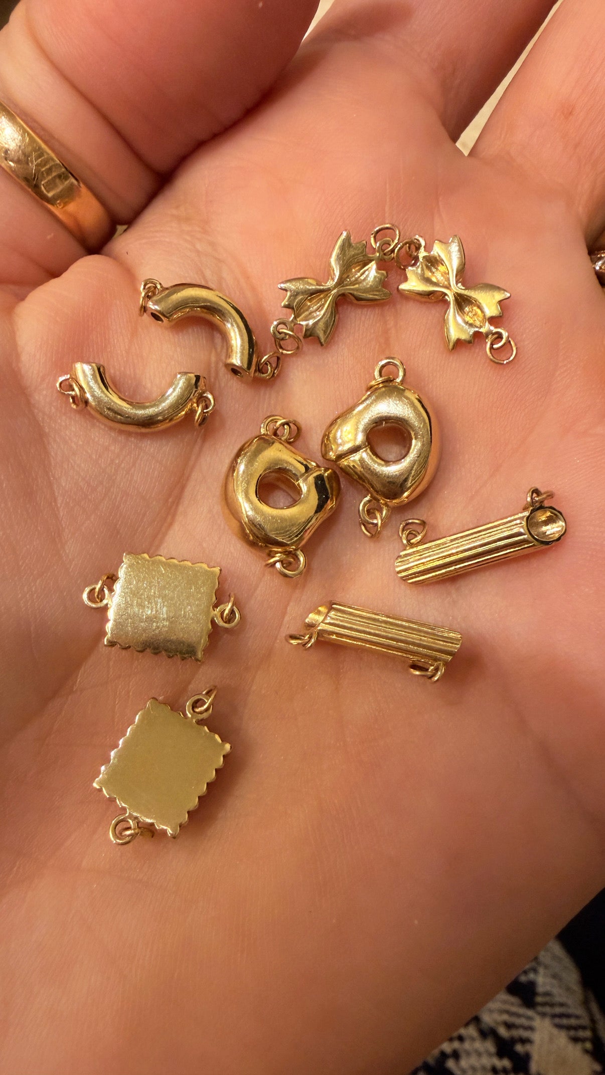 Yellow 14K Pasta charms