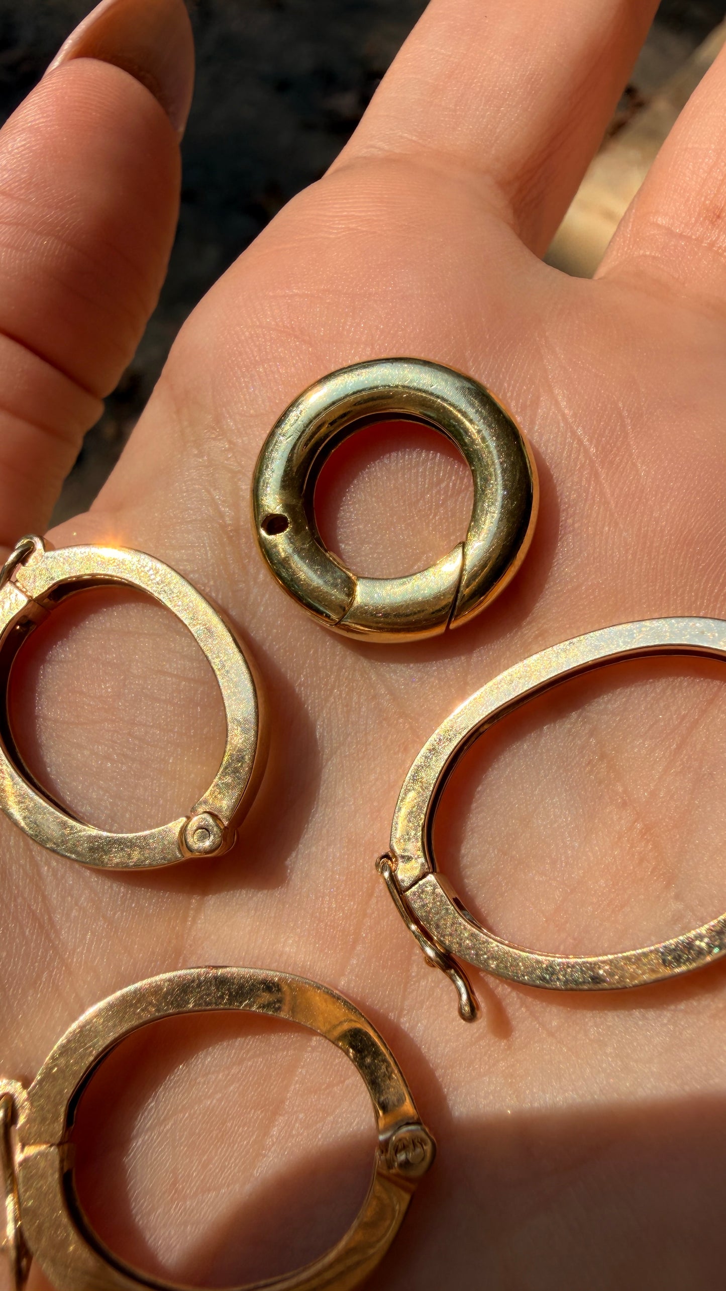 Vintage yellow 14K and 18K connectors and charm holders