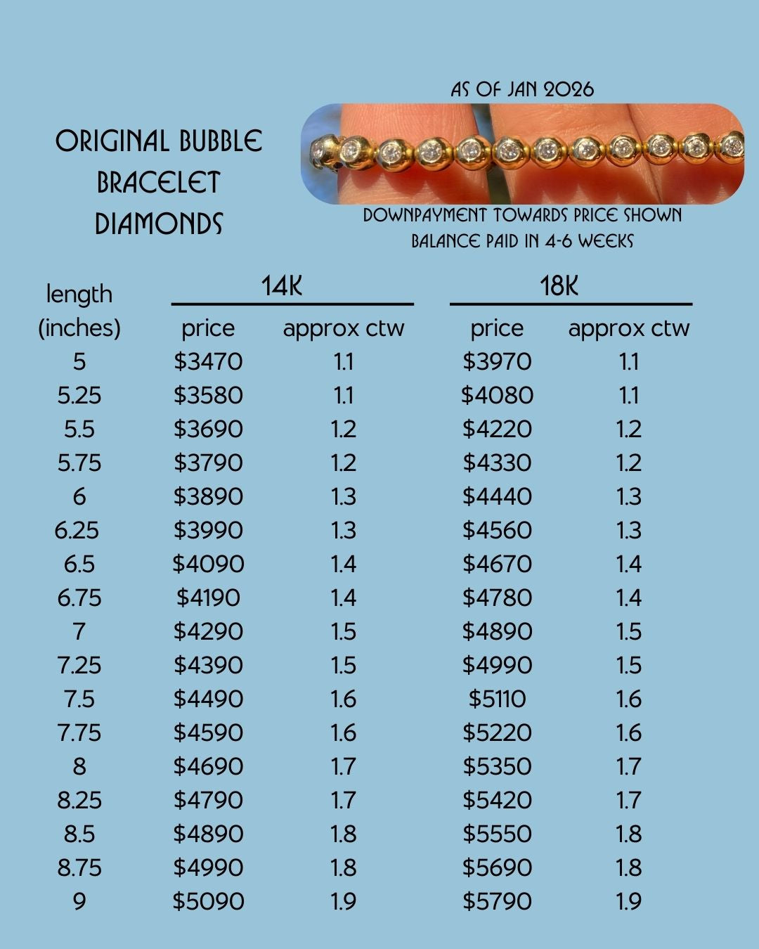 3GOG Original Bubble Bracelet - Diamonds - PREORDER DOWNPAYMENT