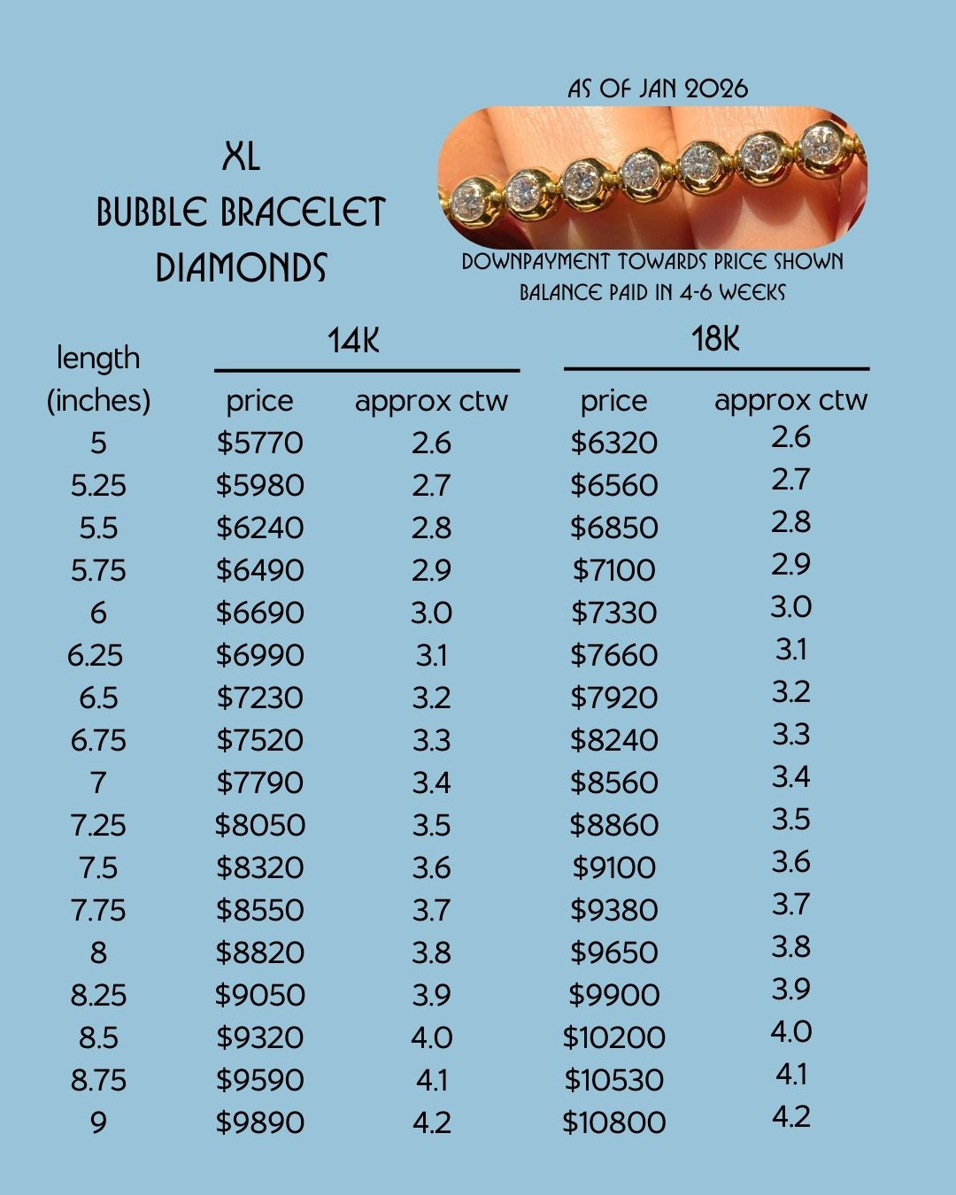 3GOG XL Bubble Bracelet - Diamonds - PREORDER DOWNPAYMENT