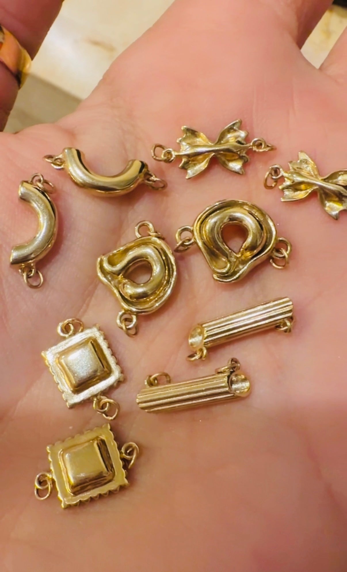 Yellow 14K Pasta charms
