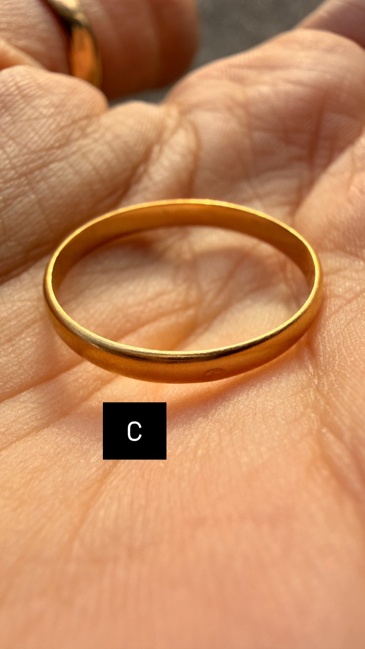 Vintage yellow 18K stacker bands (some French)