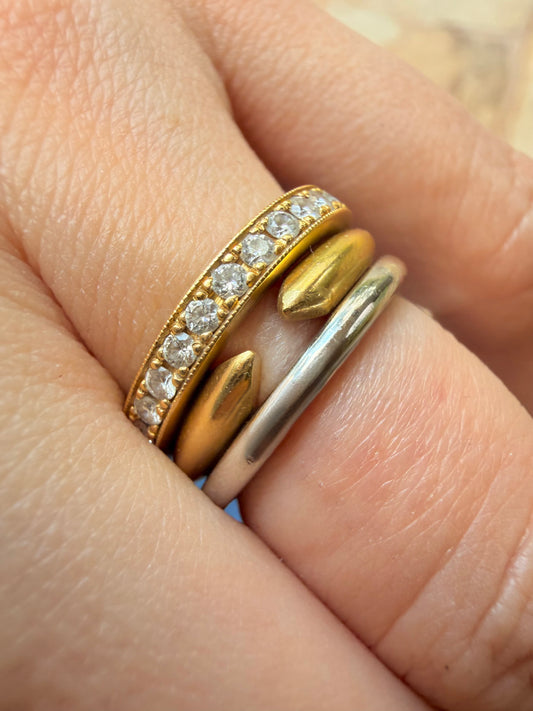 Vintage platinum flat band, size 5.75