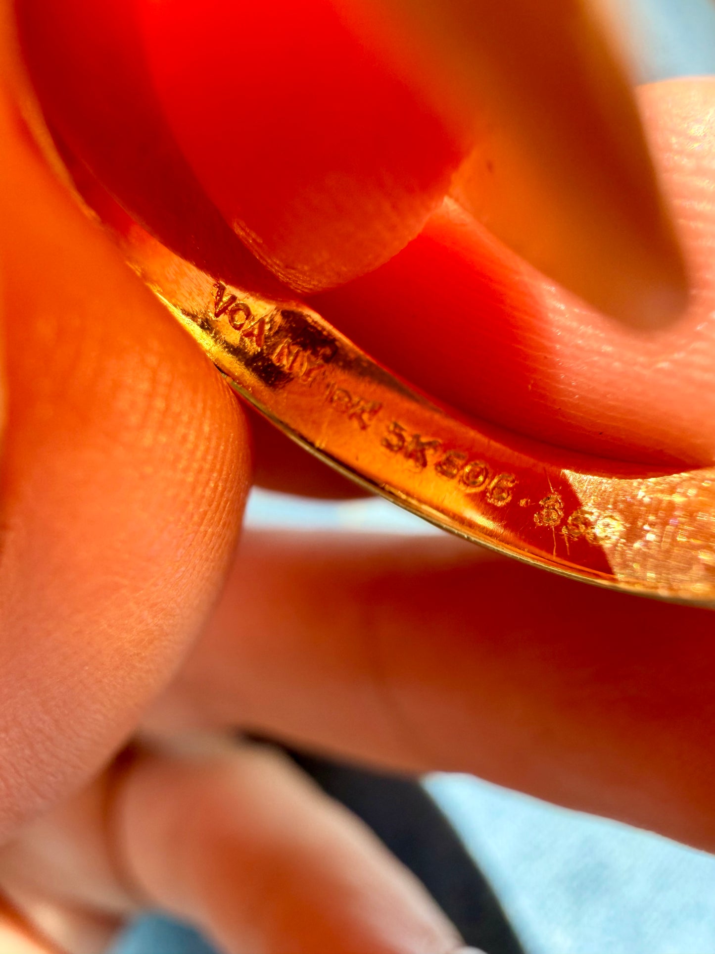 Vintage yellow 18K gold Van Cleef & Arpels band, size 4.75