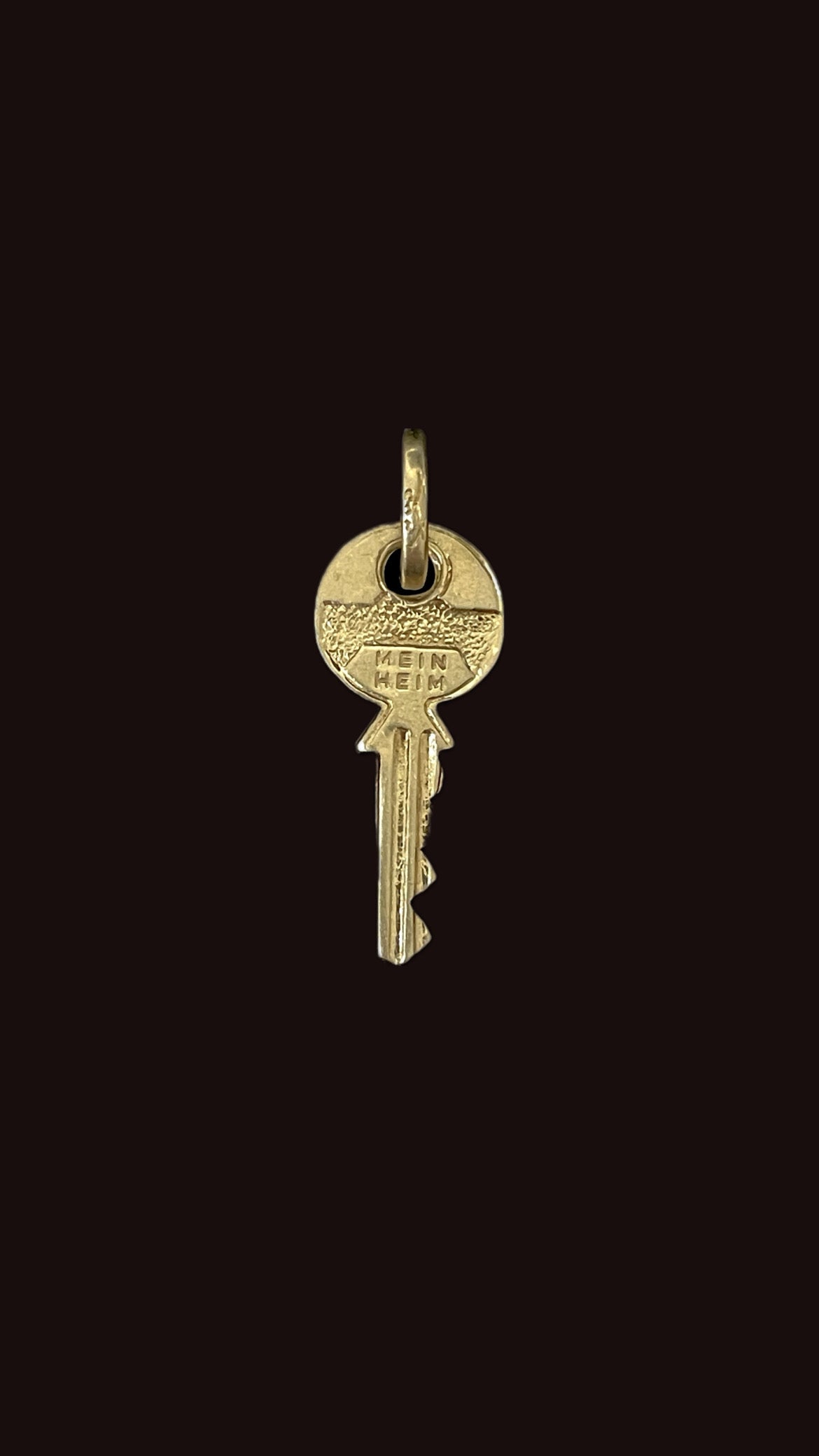 Vintage yellow 14K key charm