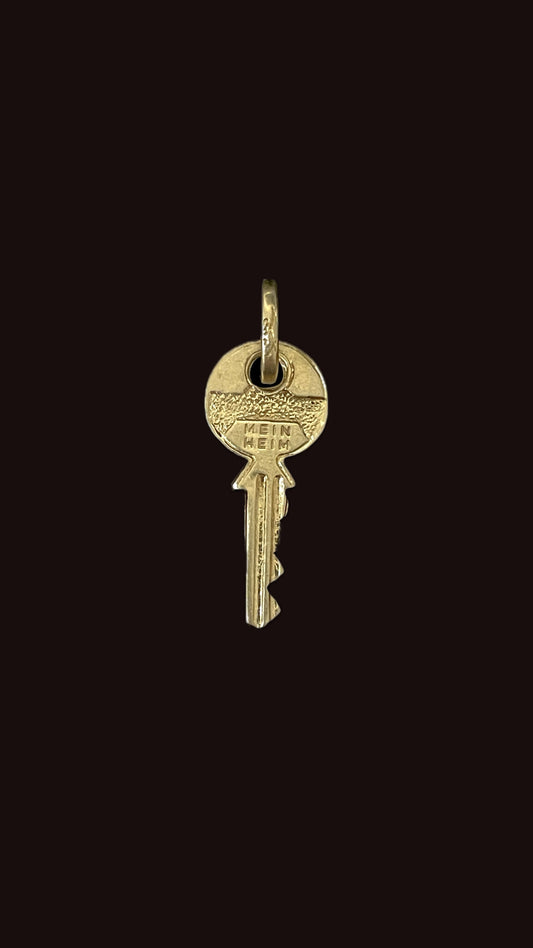 Vintage yellow 14K key charm