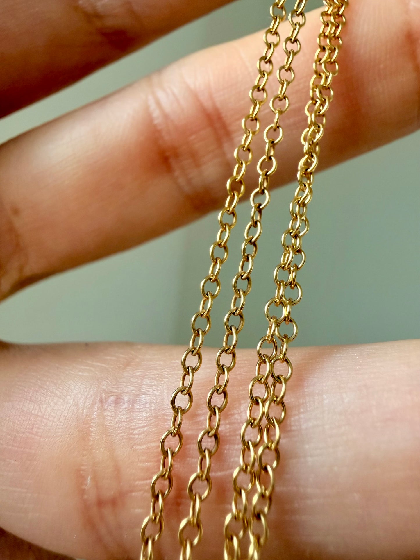 Vintage yellow 18K Elsa Peretti for Tiffany & Co cable link chain, 30.25 inch