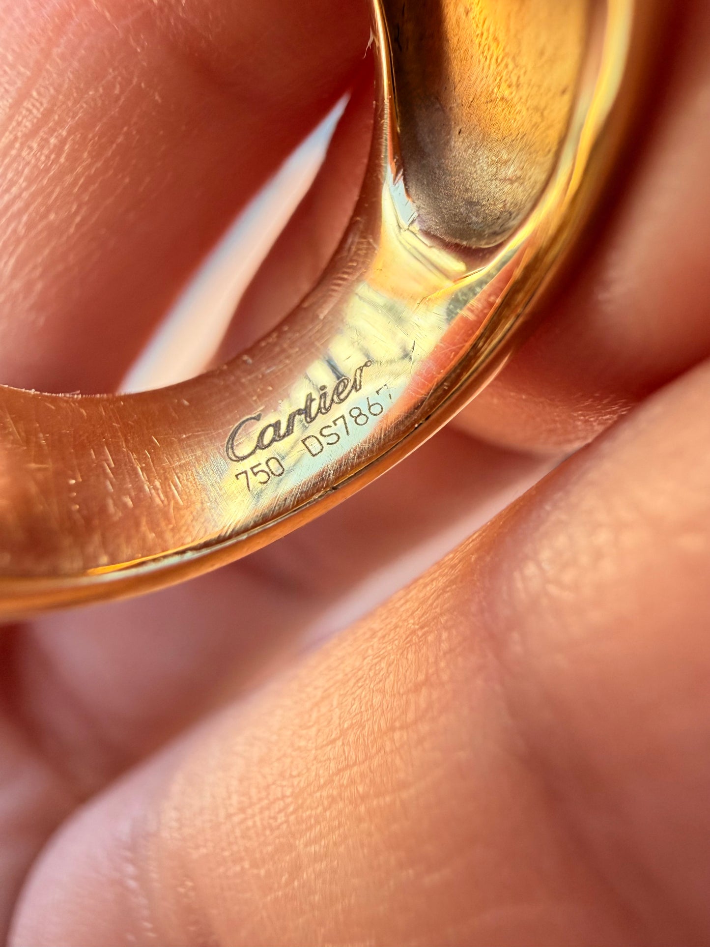 Vintage yellow 18K Cartier Nouvelle Vague ring, size 5-5.25