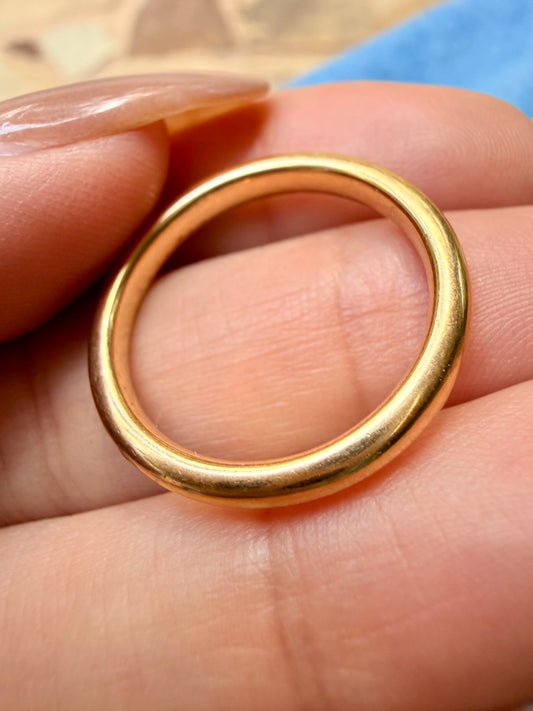 Vintage yellow 14K donut band, size 8.5-8.75