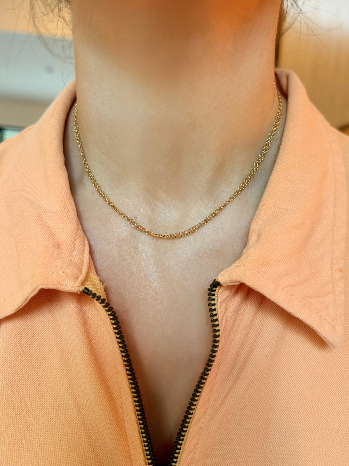 Vintage yellow 18K Elsa Peretti for Tiffany & Co cable link chain, 30.25 inch