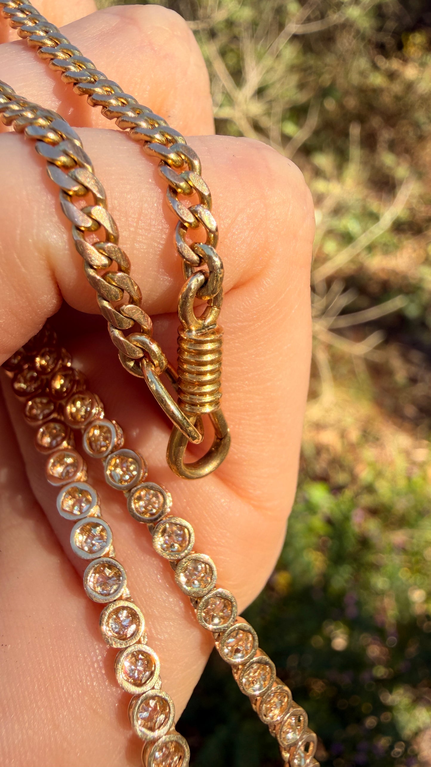 3GOG original 18K yellow Diamond Bubble Watch Chain, 18 inch - Ready to Ship Dec 2025