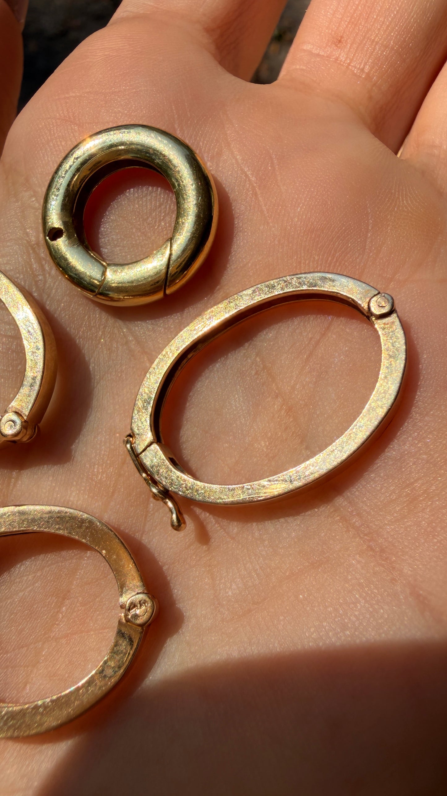 Vintage yellow 14K and 18K connectors and charm holders