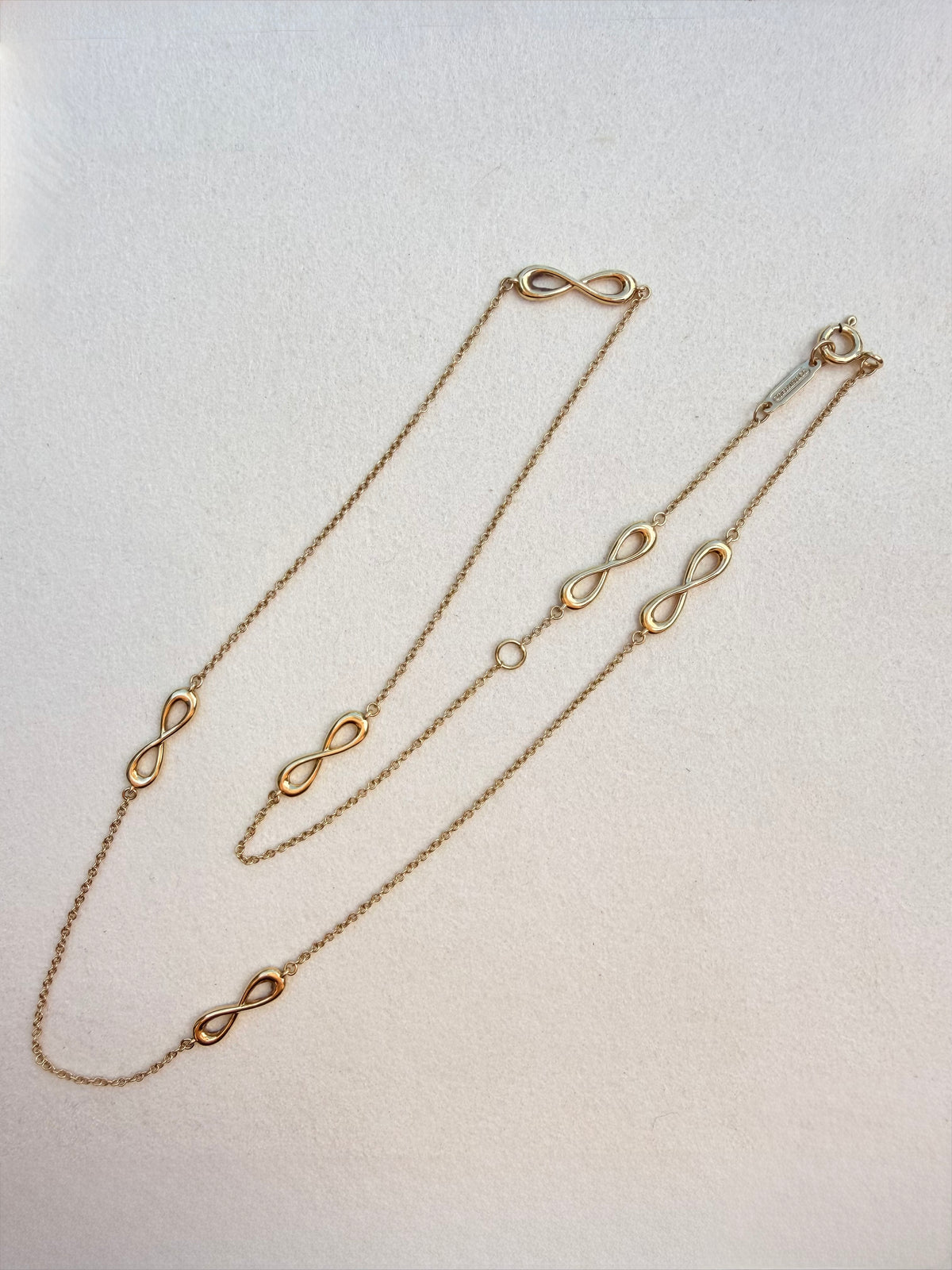 Vintage yellow 18K Tiffany and Co infinity link cable chain, 18 inch with 16 inch option