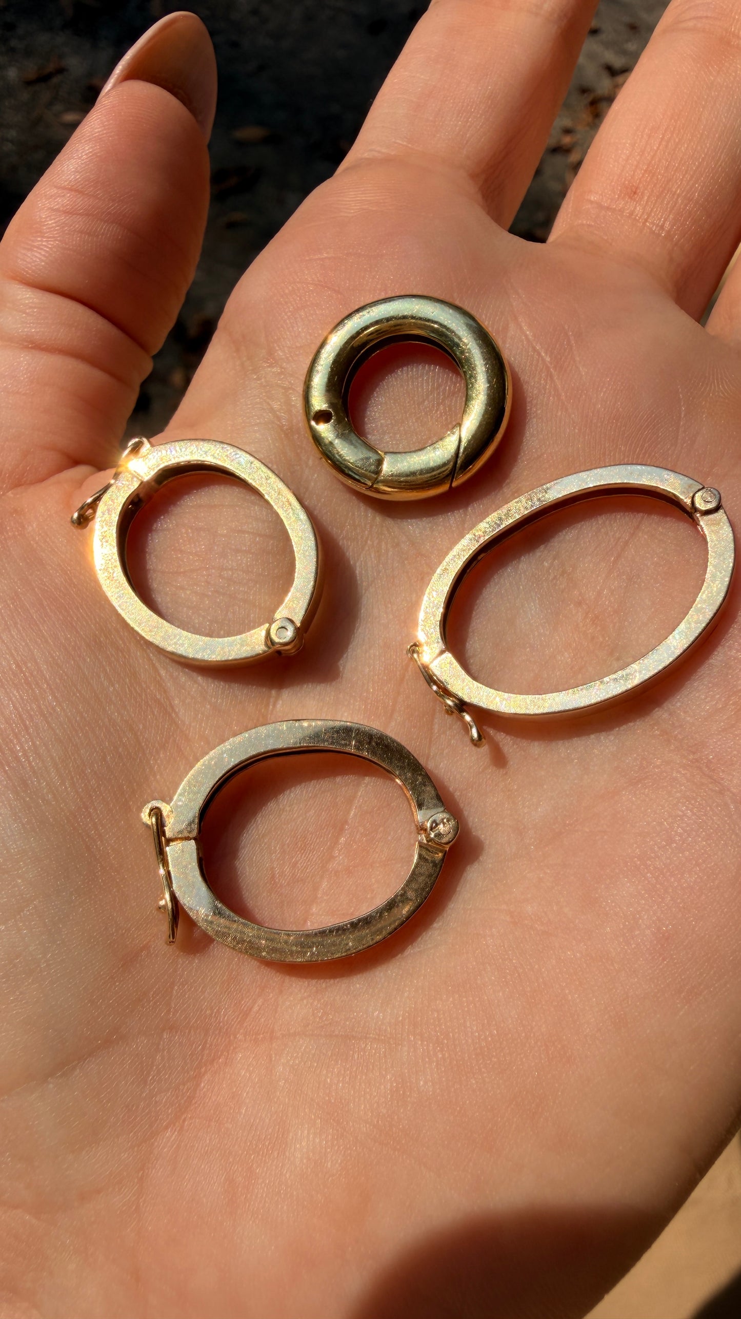 Vintage yellow 14K and 18K connectors and charm holders