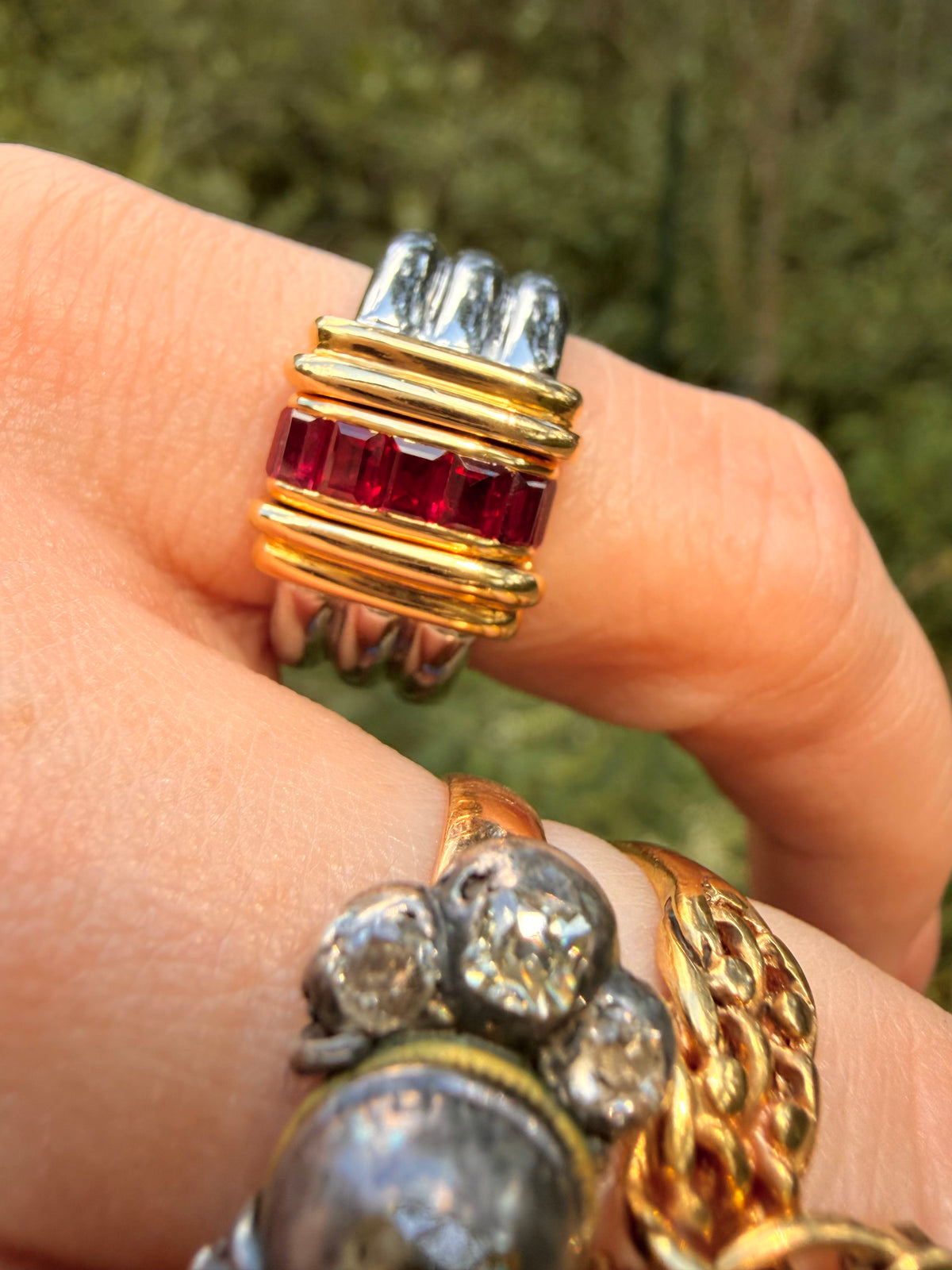 Vintage 18K Boucheron designer French .54ctw ruby ring, size 5
