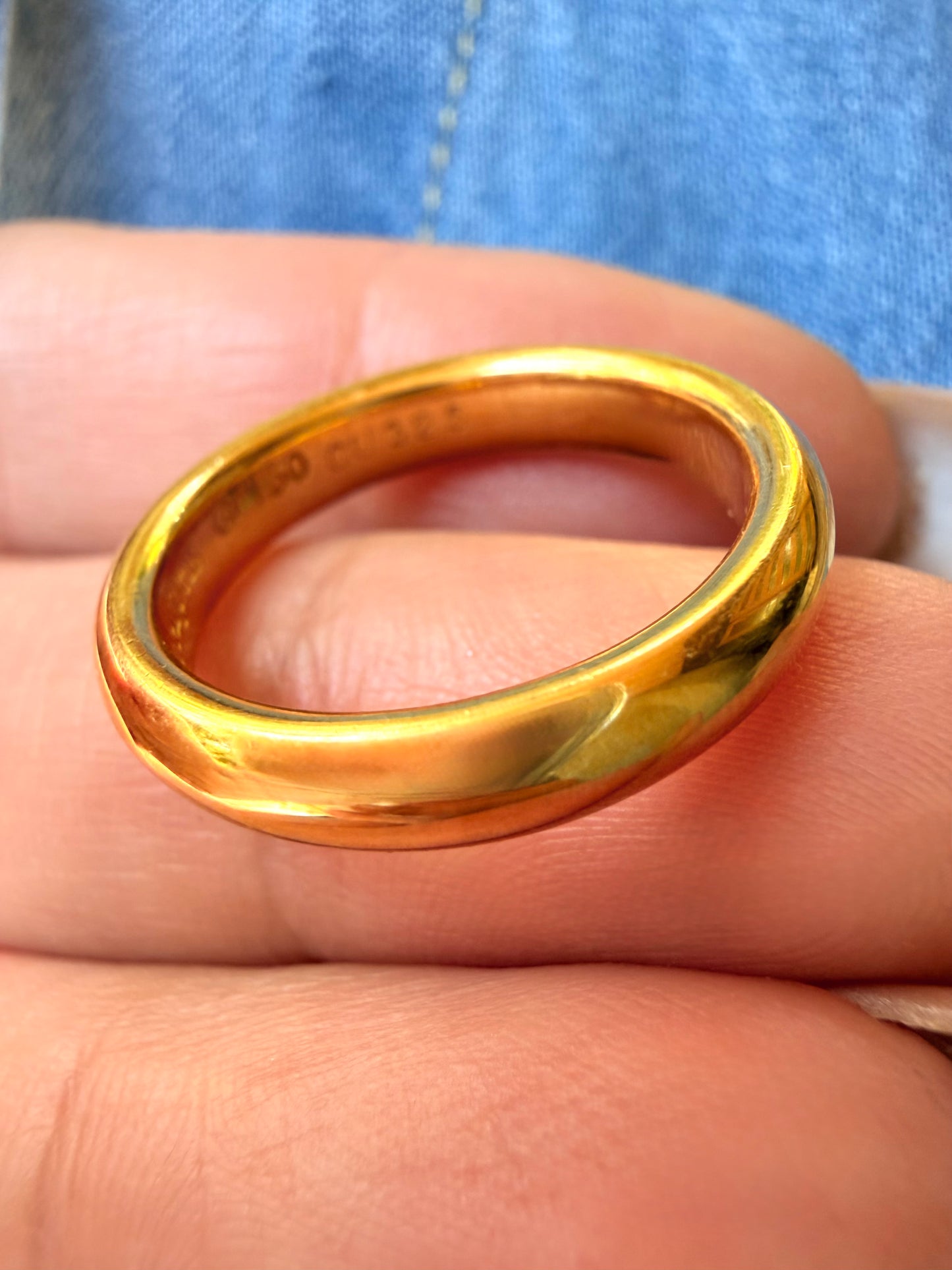 Vintage yellow 18K gold Van Cleef & Arpels donut band, size 6.5 fit