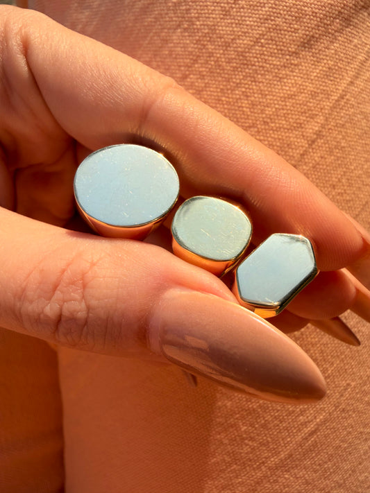 3GOG Original Blank Slate Signet Rings