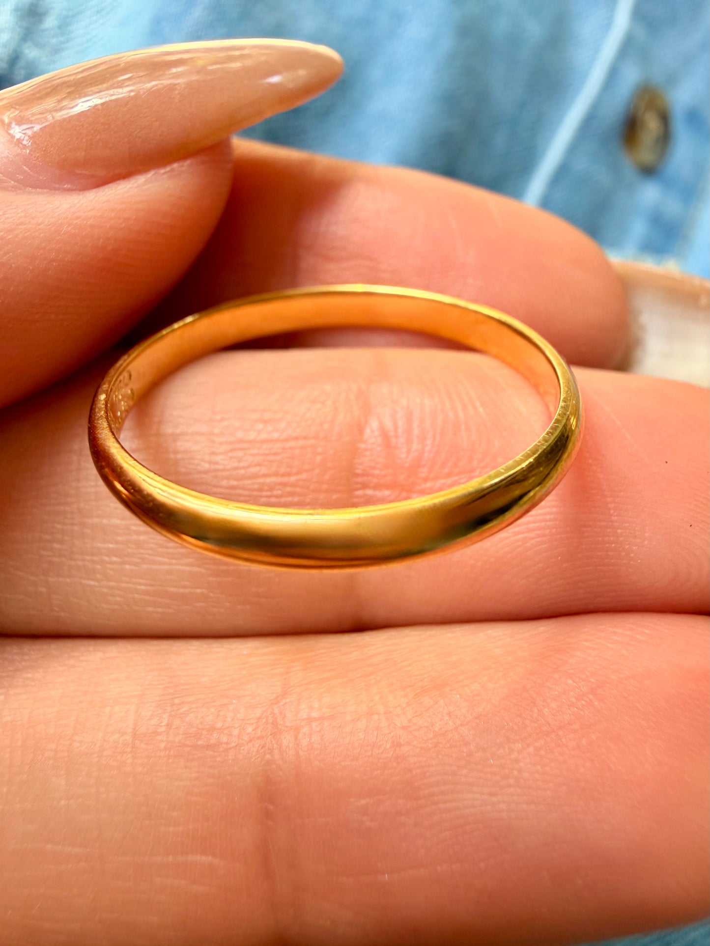 Vintage yellow 18K gold Van Cleef & Arpels band, size 10.5-10.75