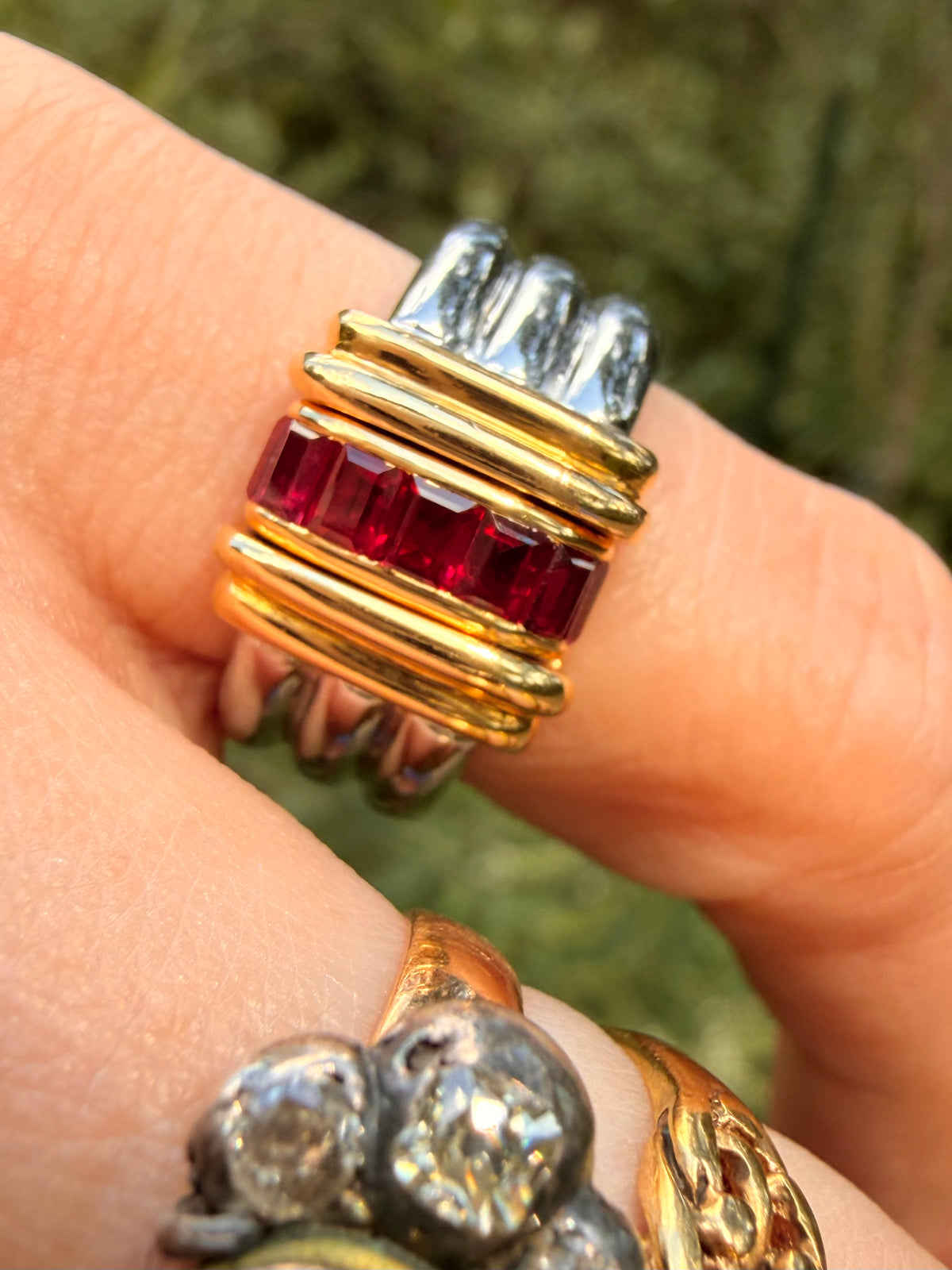 Vintage 18K Boucheron designer French .54ctw ruby ring, size 5