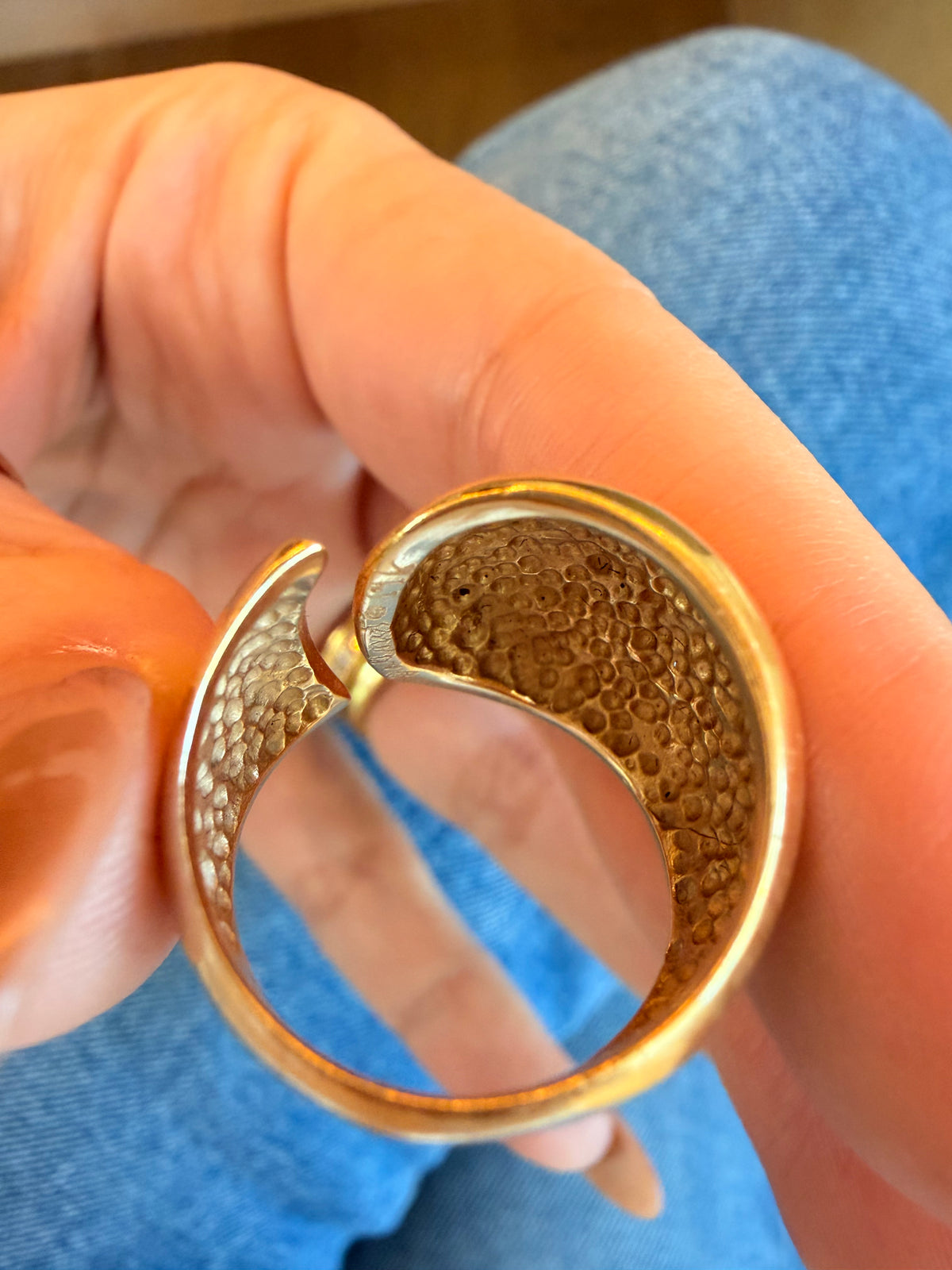 Vintage 14K open dome ring, size 6.25-6.5