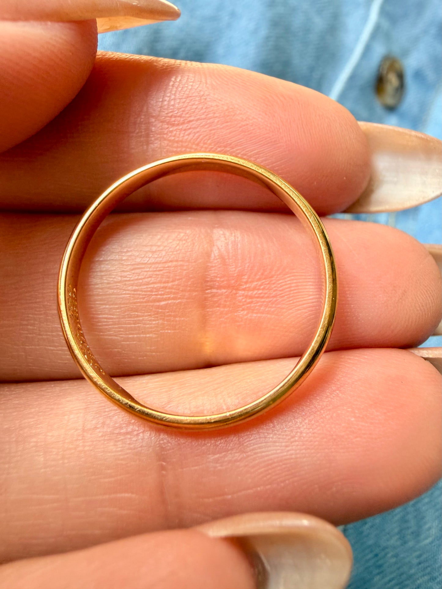 Vintage yellow 18K gold Van Cleef & Arpels band, size 10.5-10.75
