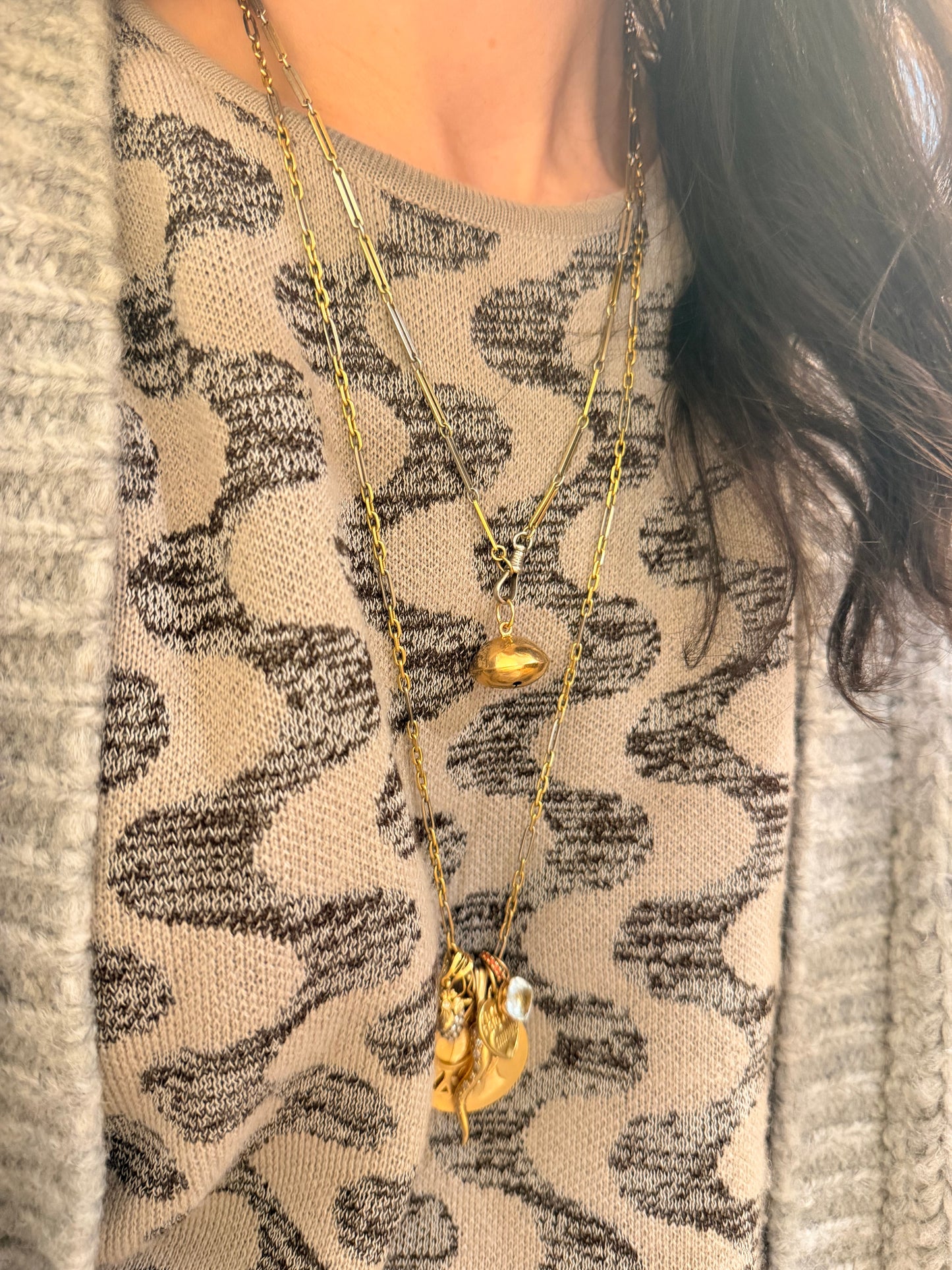 Vintage yellow 14k gold bell charms