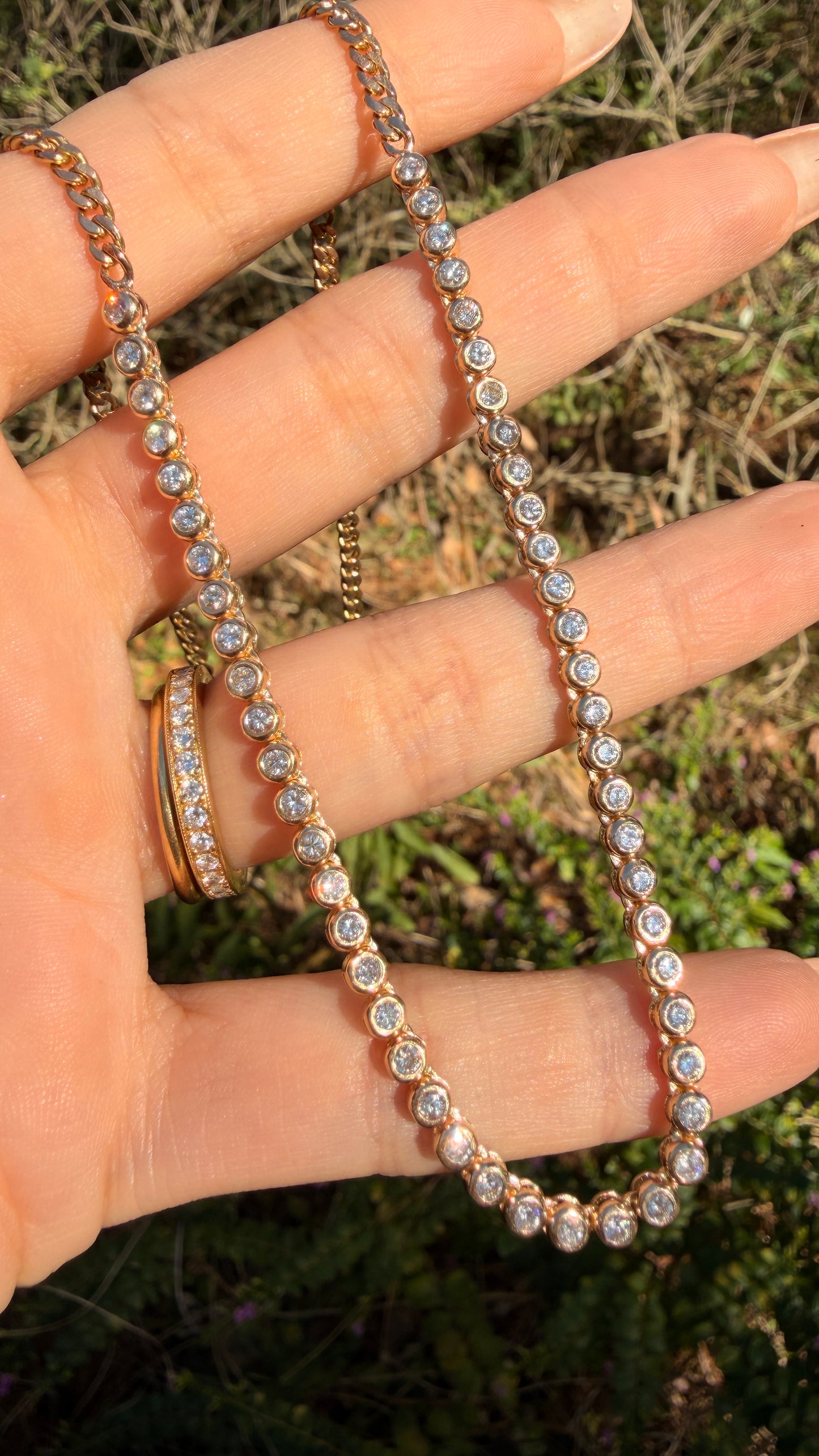 3GOG original 18K yellow Diamond Bubble Watch Chain, 18 inch - Ready to Ship Dec 2025