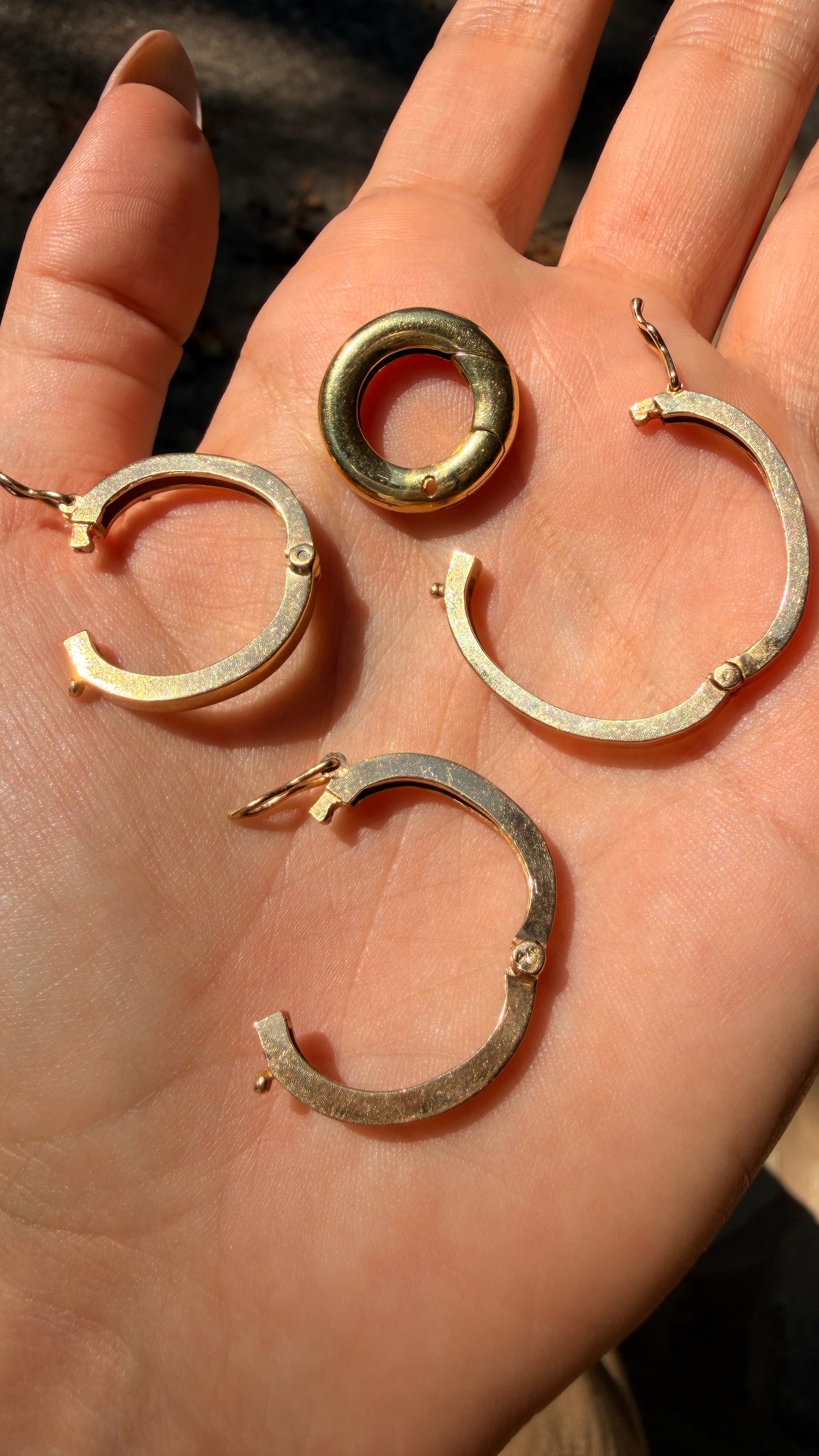 Vintage yellow 14K and 18K connectors and charm holders