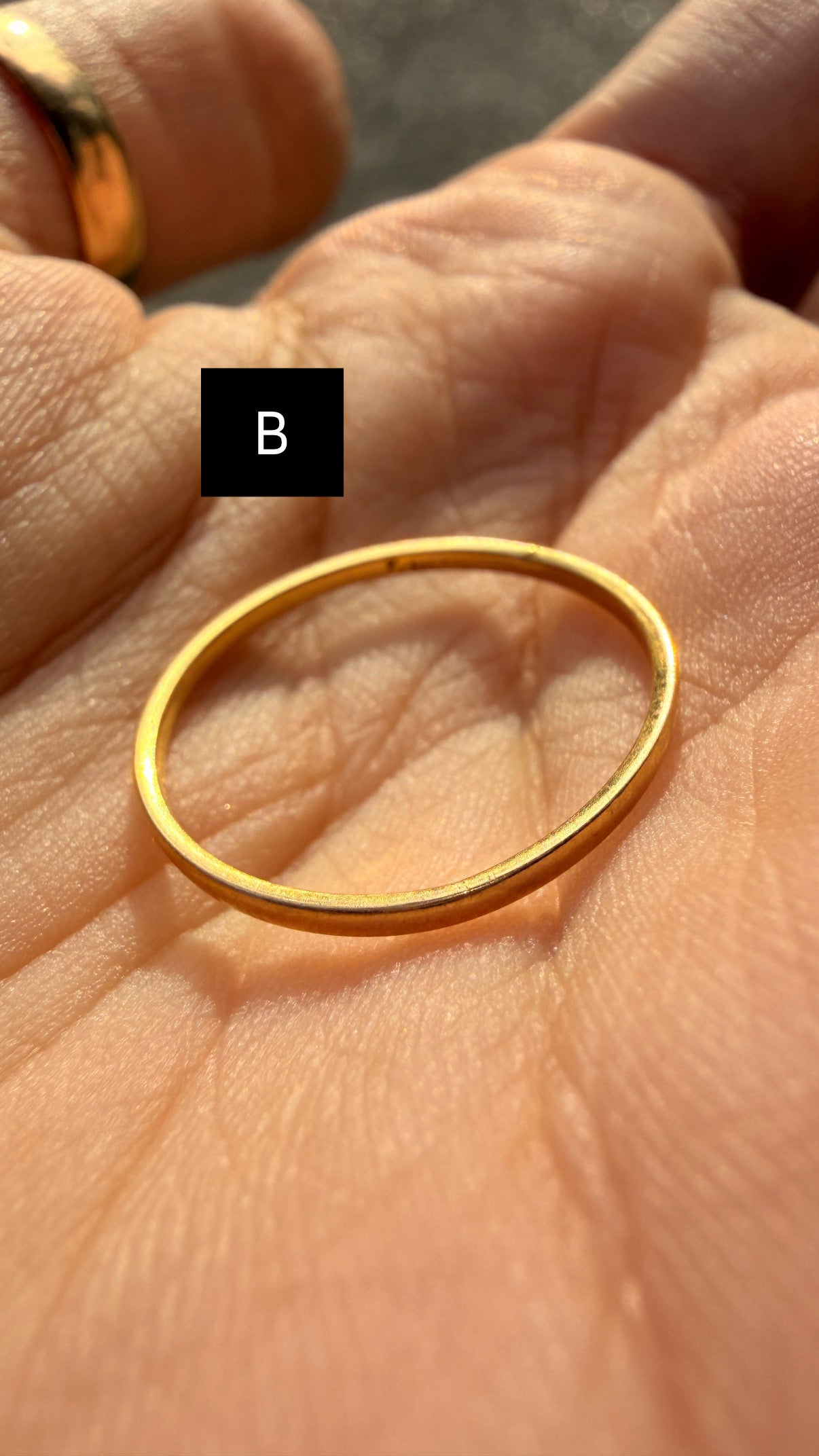 Vintage yellow 18K stacker bands (some French)